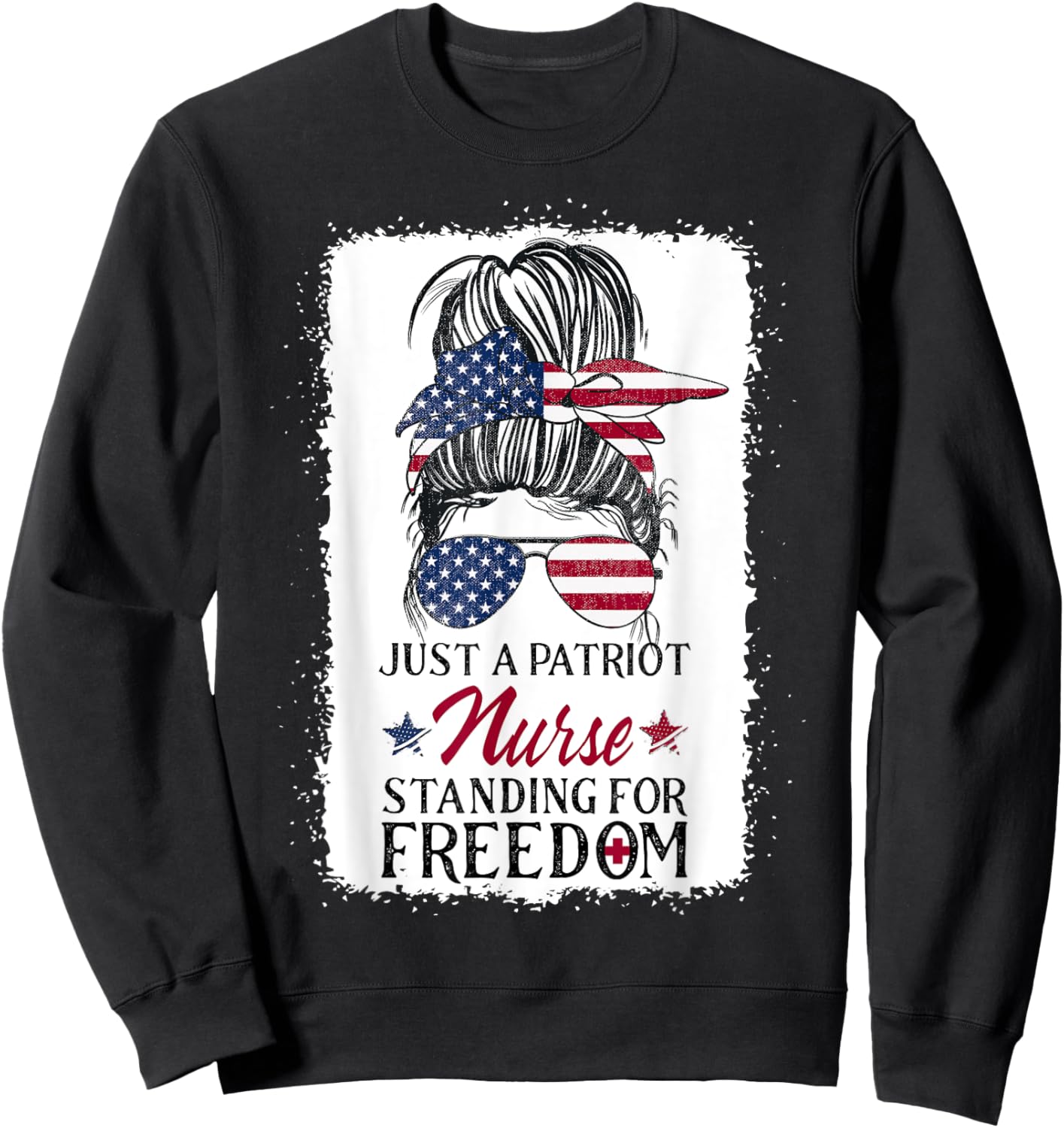 Nurses for Medical Freedom - Patriotic Nurse Women Kids Men Sweatshirt - Sweatshirt | Black
