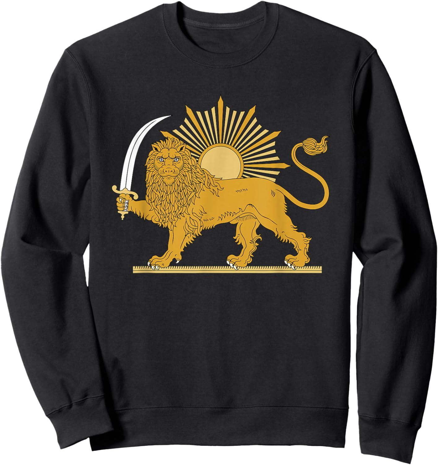 Persian Lion and Sun Pahlavi Dynasty - Shir o Khorshid Sweatshirt - Sweatshirt | Black