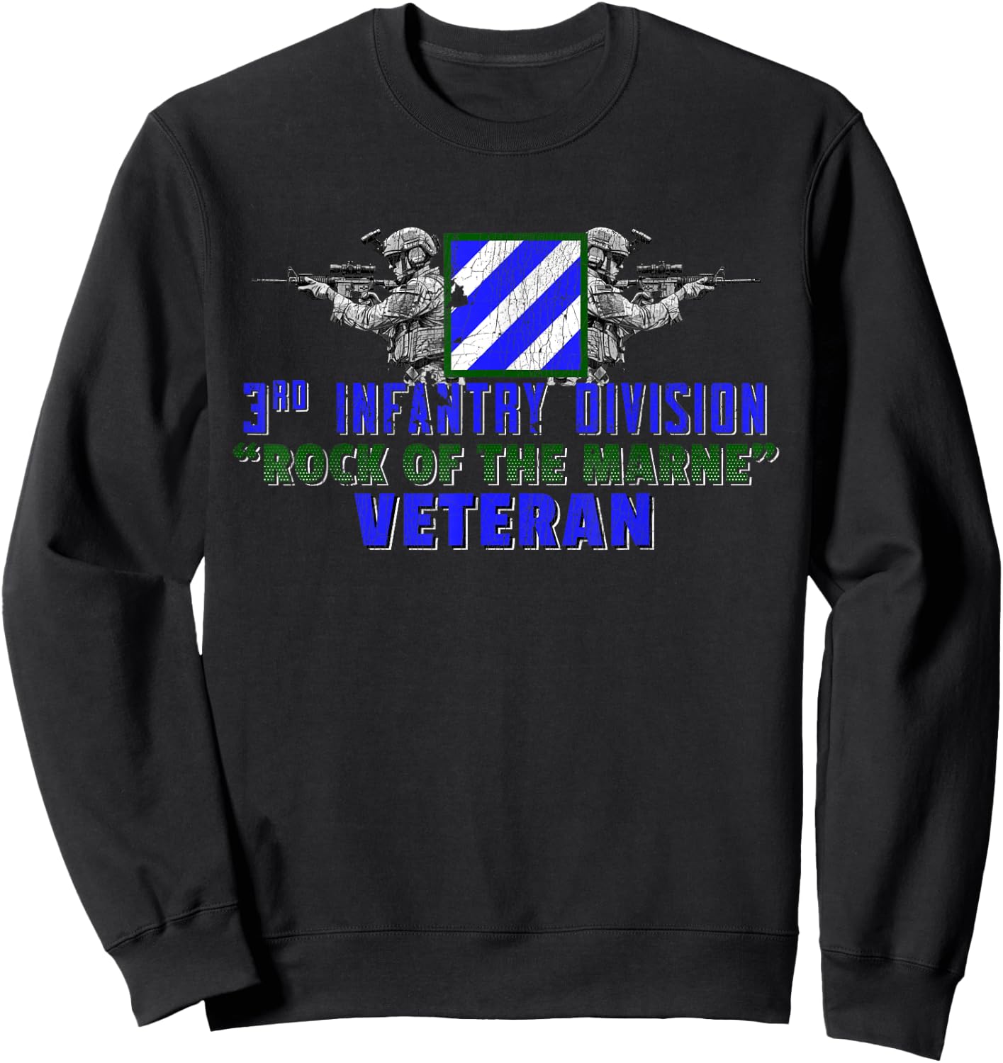 3rd Infantry Division 3ID Rock of the Marne Fort Stewart Sweatshirt - Sweatshirt | Black
