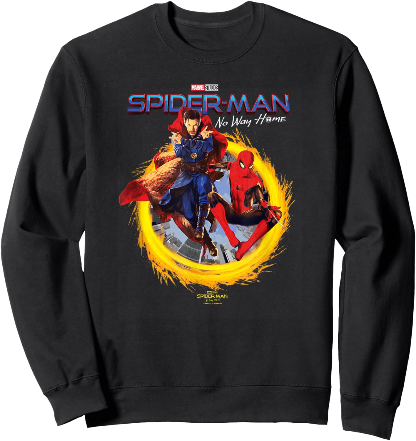 Marvel Spider-Man No Way Home Spidey Doctor Strange Poster Sweatshirt - Sweatshirt | Black