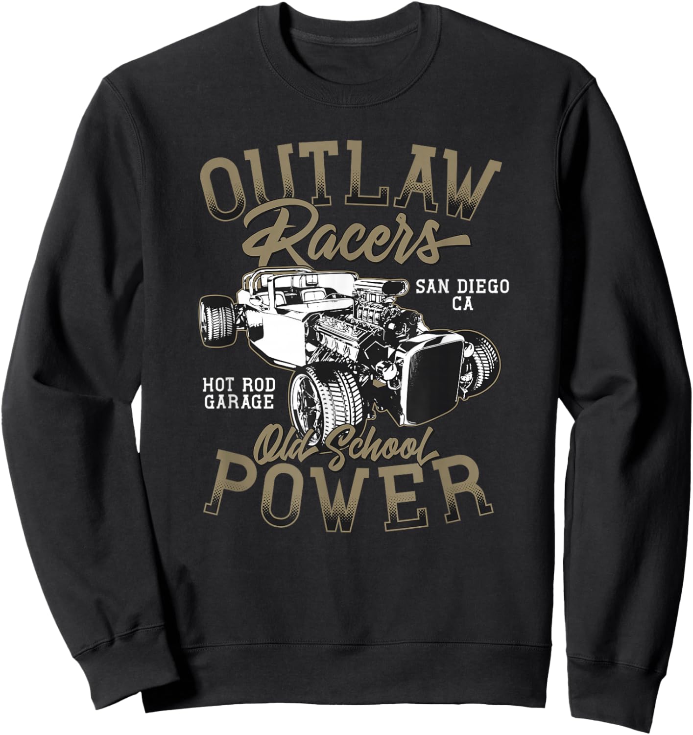 Vintage Hot Rod Classic Cars Speed and Power Racers Sweatshirt - Sweatshirt | Black