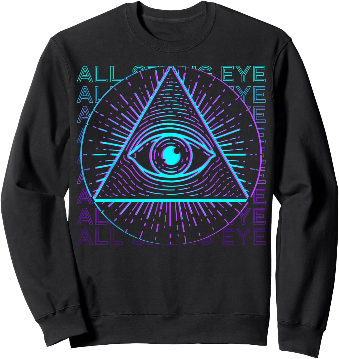 All Seeing Eye Retro All Seeing Eye Sweatshirt - Sweatshirt | Black