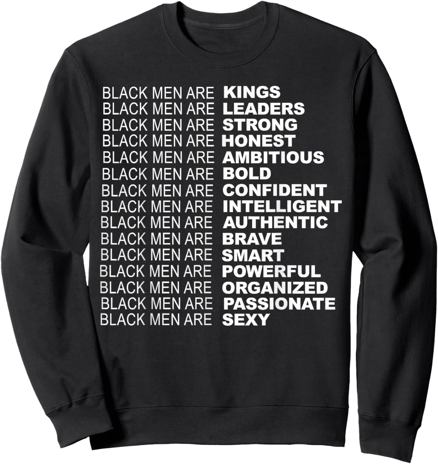 Black Men are Kings Inspirational Black Men Sweatshirt - Sweatshirt | Black