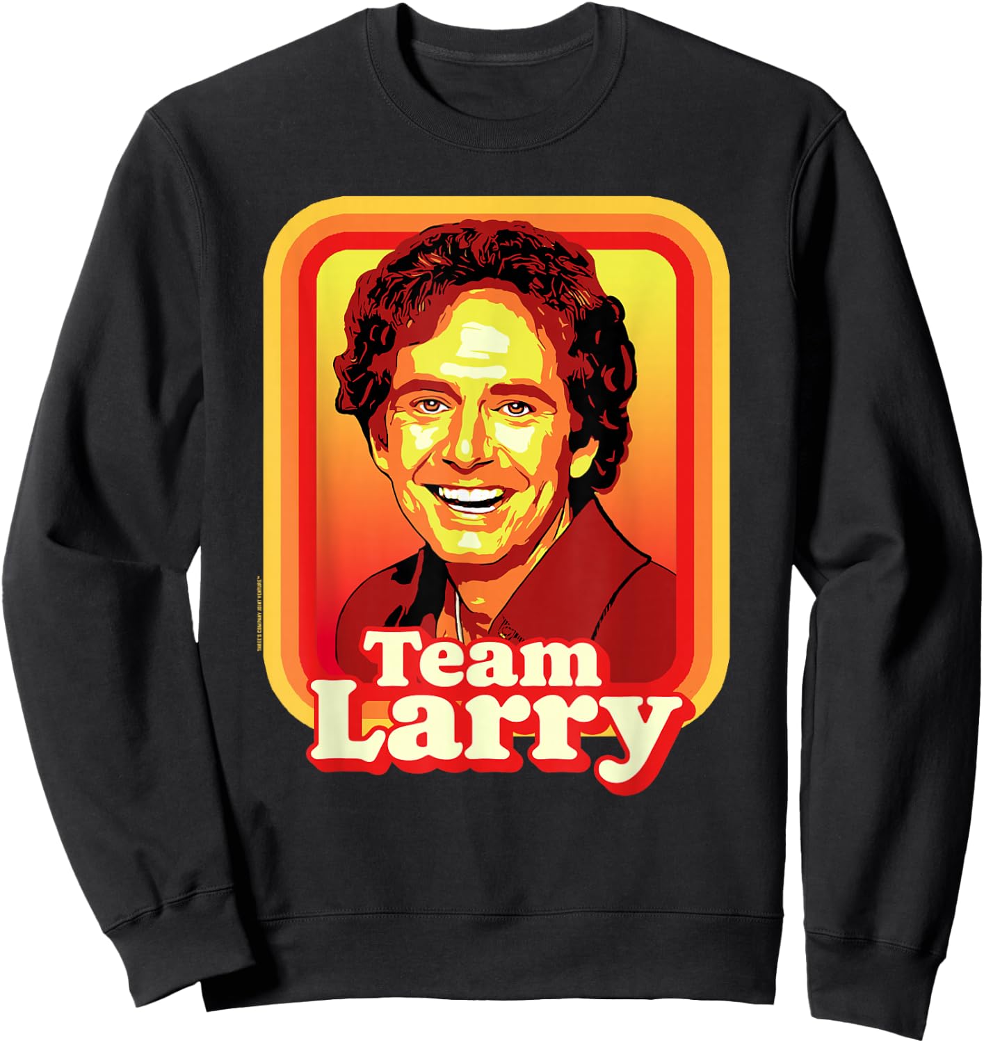 Team Larry! Retro Three's Company Vintage Sweatshirt - Sweatshirt | Black