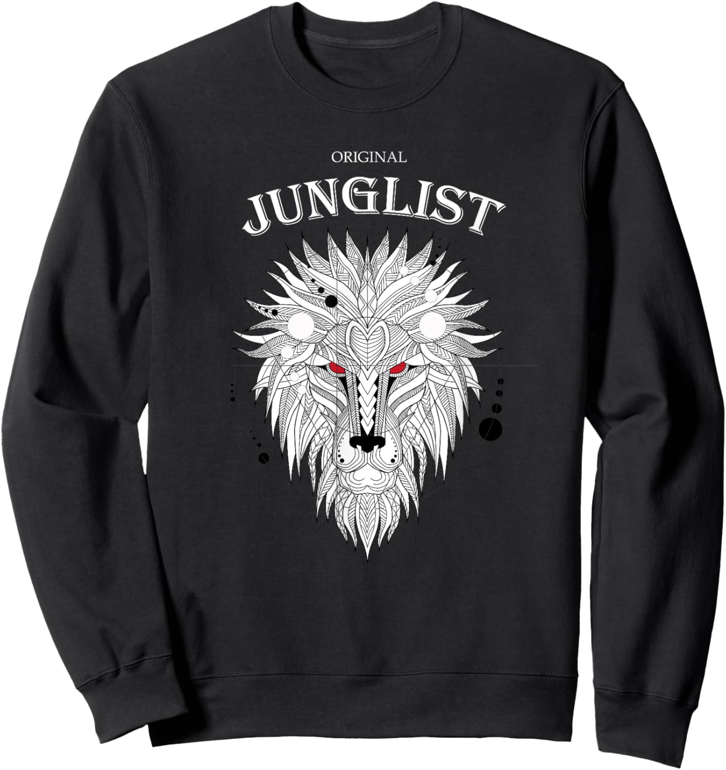 Drum and Bass Jungle music Junglist dnb Music Lion Head Sweatshirt - Sweatshirt | Black