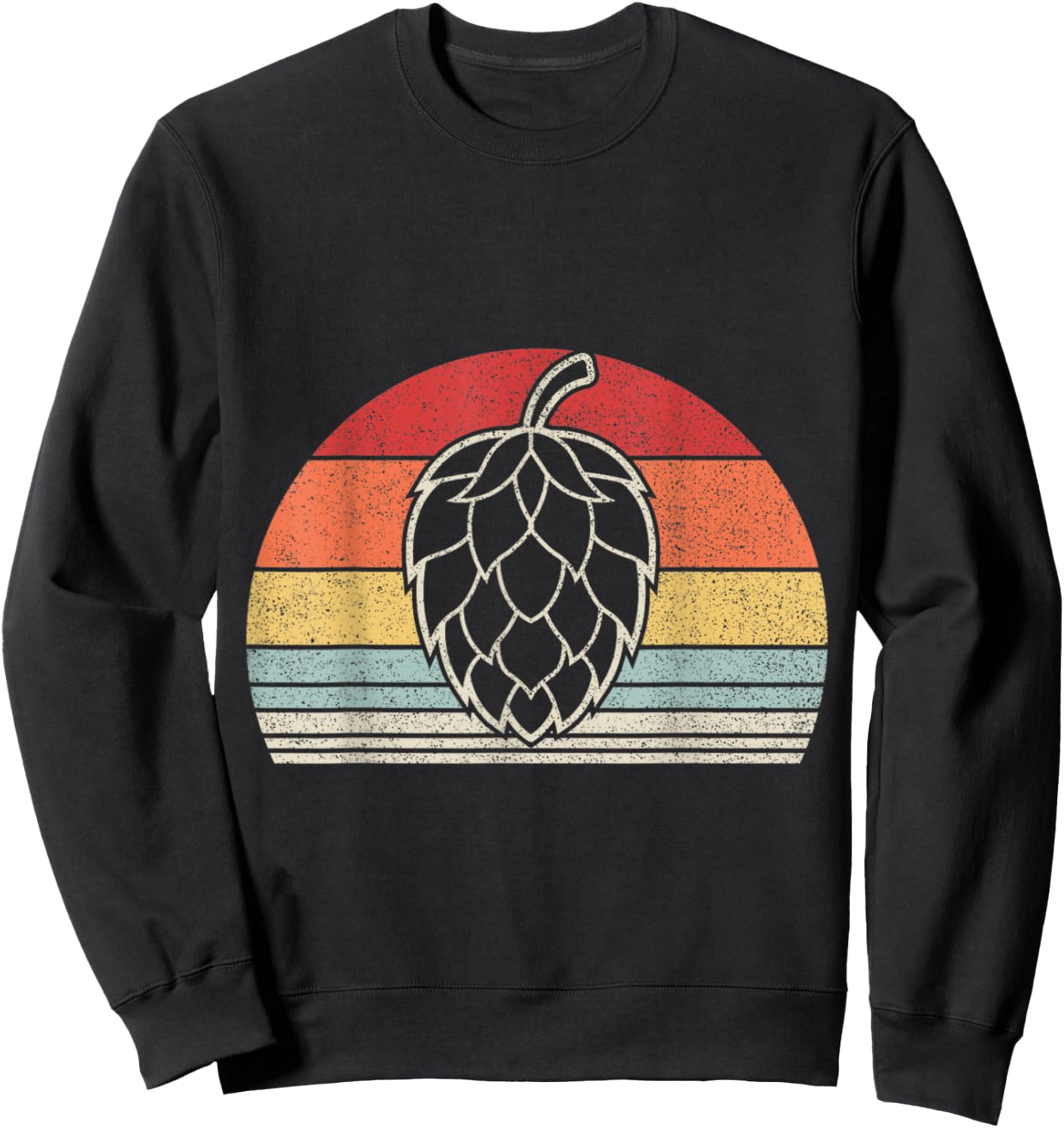 Retro Vintage Hops Craft Beer Sweatshirt - Sweatshirt | Black