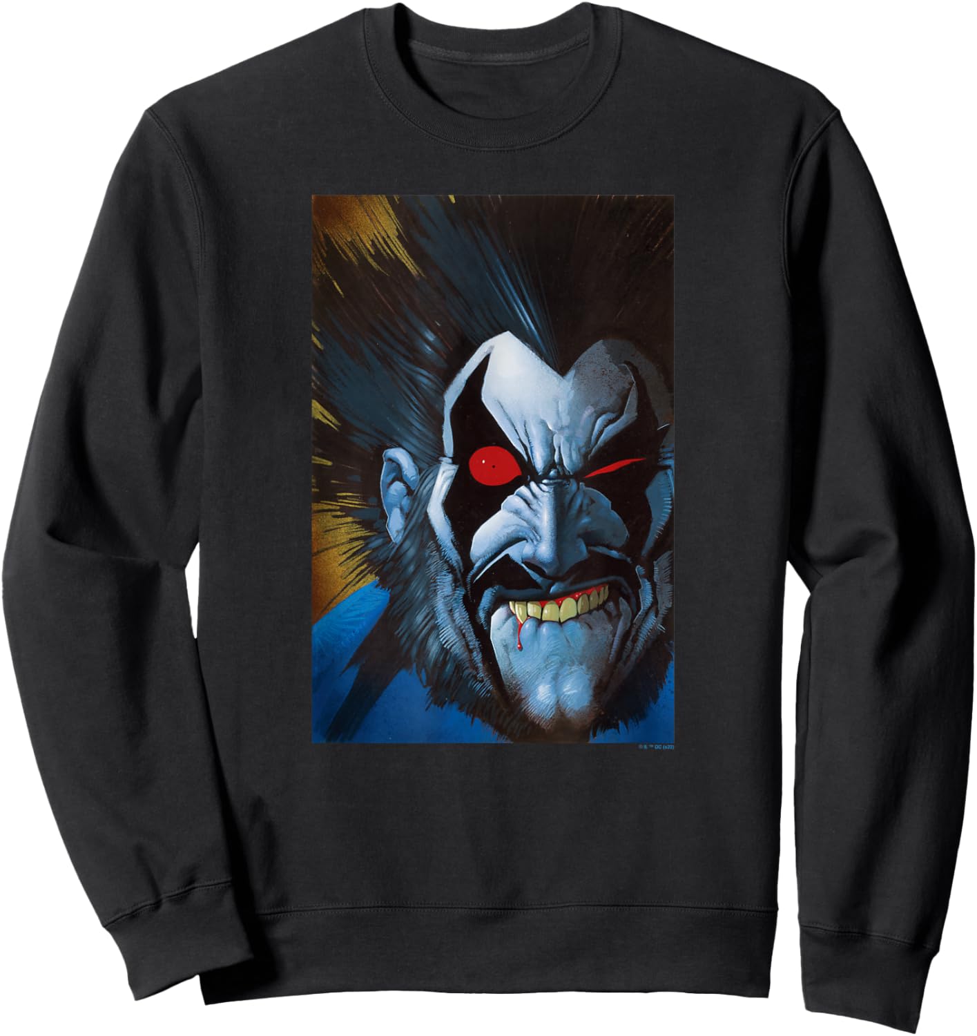 DC Comics Batman Lobo Big Face Portrait Sweatshirt - Sweatshirt | Black