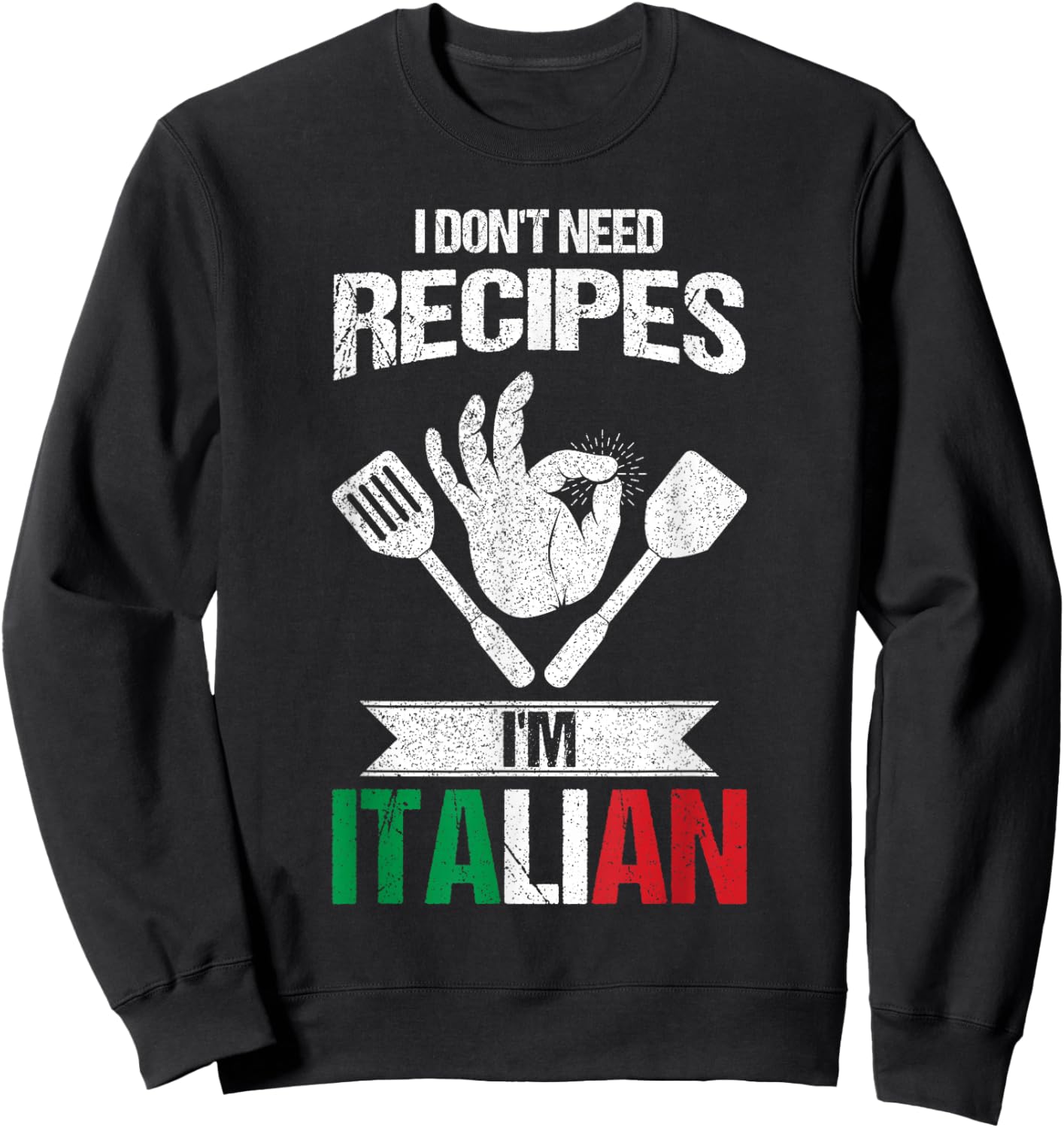 Italian Quotes Italy decor American Grown Italian Roots Sweatshirt - Sweatshirt | Black