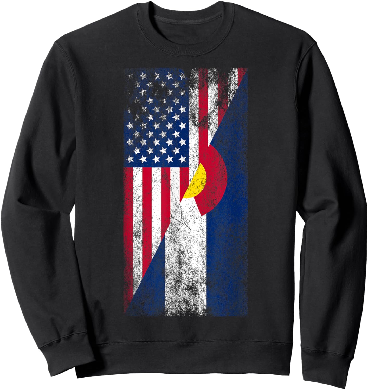 USA & Colorado Flags - American Coloradan Sweatshirt - Sweatshirt | Black