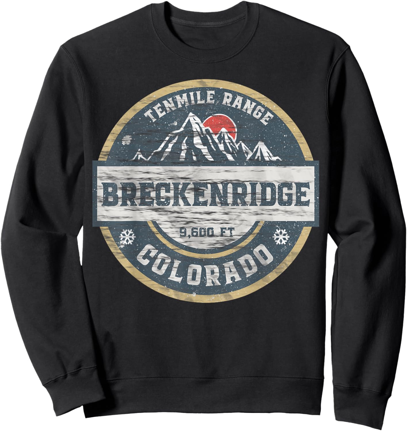 Breckenridge Colorado Tenmile Range Rocky Mountains Skiing Sweatshirt - Sweatshirt | Black