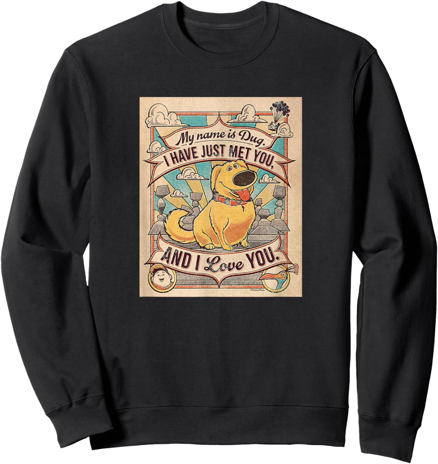 Disney Pixar: Up - My Name is Dug Sweatshirt - Sweatshirt | Black