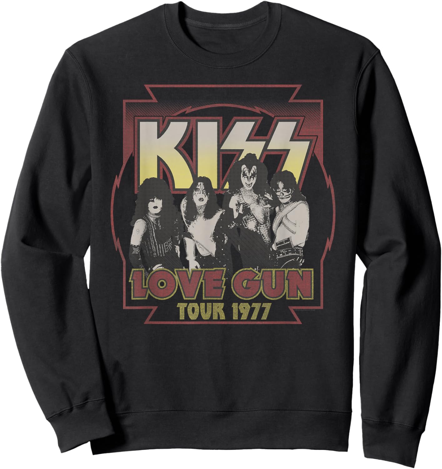 KISS - Love Gun Tour 1977 Sweatshirt - Sweatshirt | Black