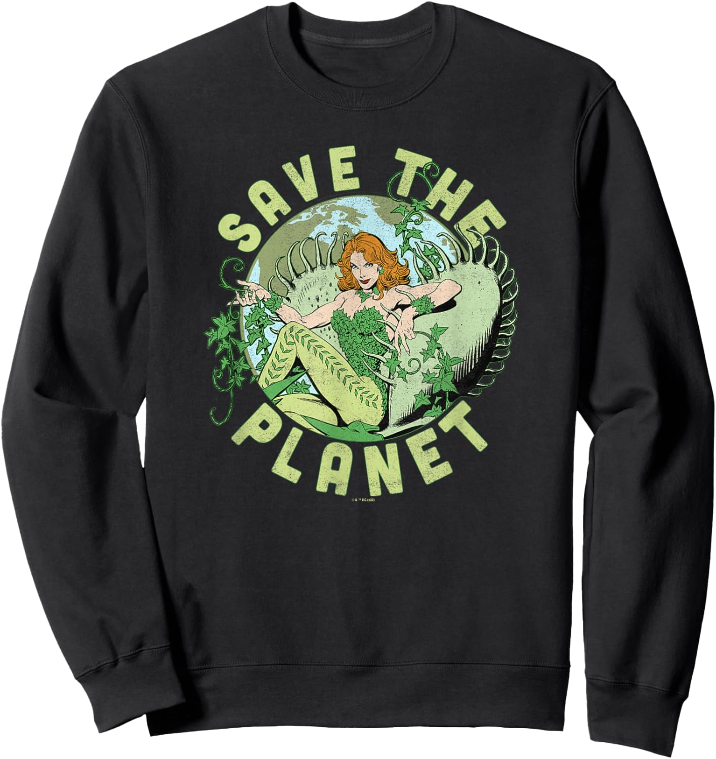 DC Comics Poison Ivy Save The Planet Earth Day Poster Small Sweatshirt - Sweatshirt | Black