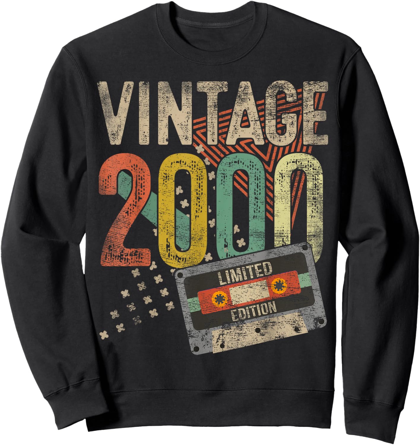 Vintage 2000 25th Birthday Gifts Women 25 Year Old Sweatshirt - Sweatshirt | Black