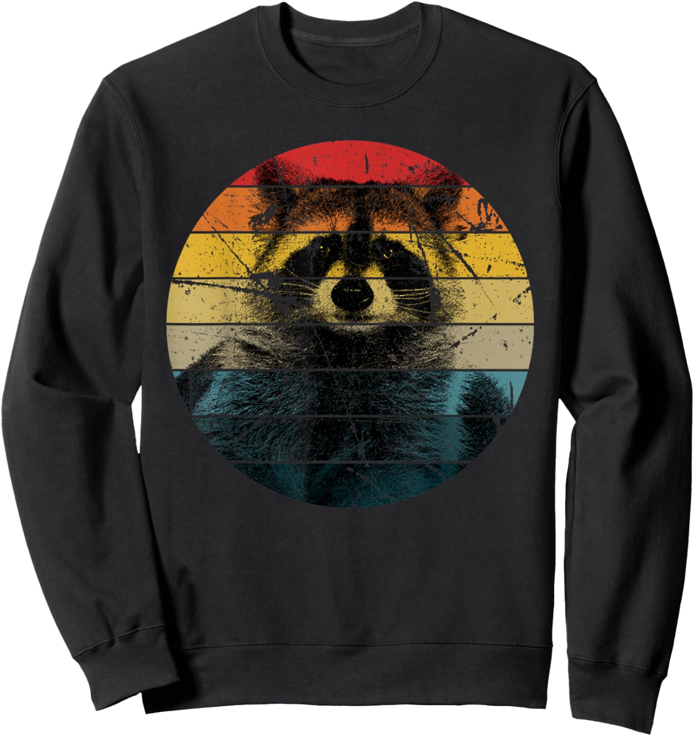 Raccoon Gift Mapache Marten Raccoon Sweatshirt - Sweatshirt | Black