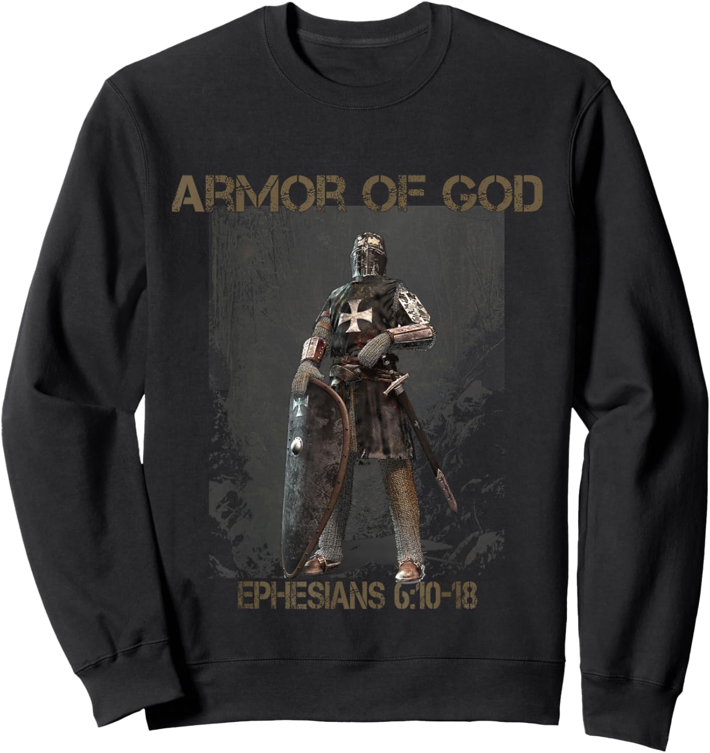 Christian T S Bible Verse T S Scripture T S Armor of God T Sweatshirt - Sweatshirt | Black