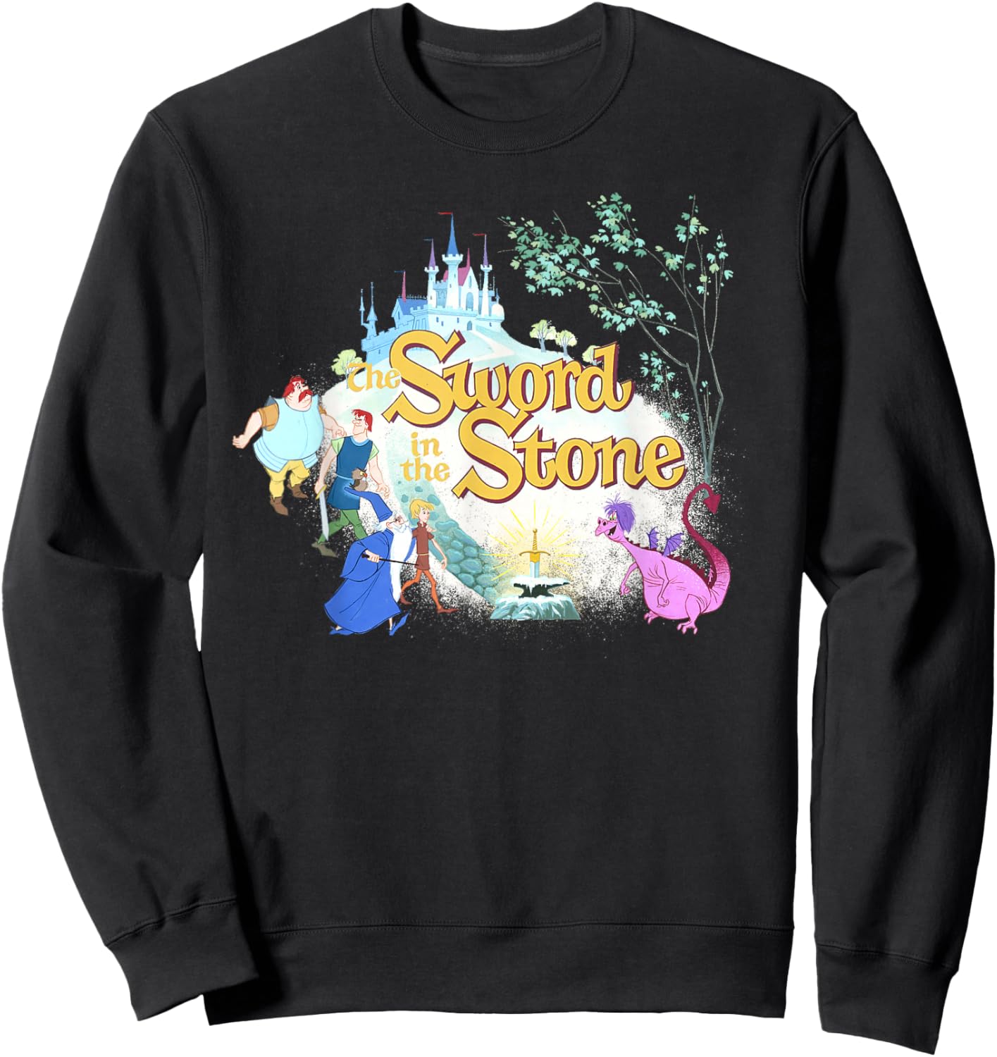 Disney The Sword in The Stone Retro Sweatshirt - Sweatshirt | Black