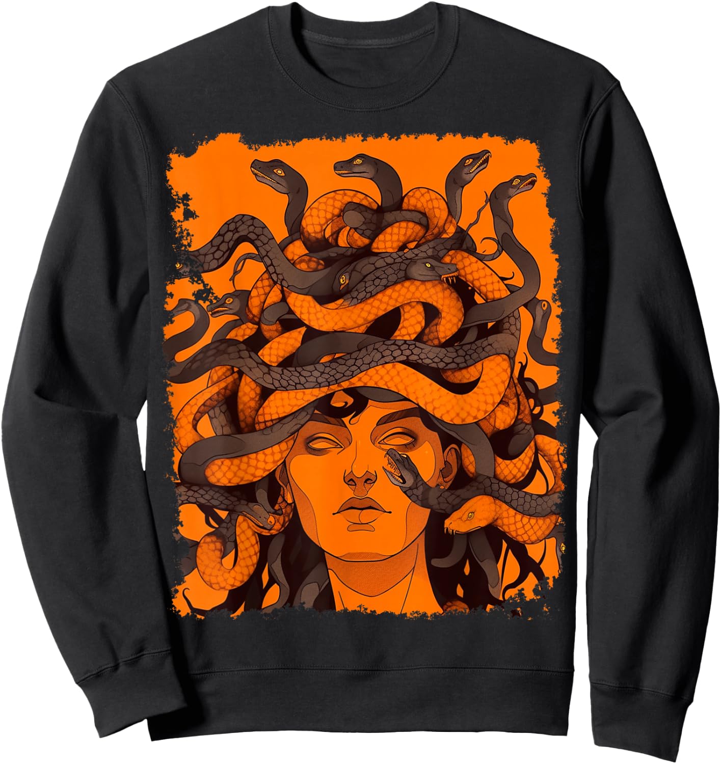Medusa Orange Sweatshirt - Sweatshirt | Black