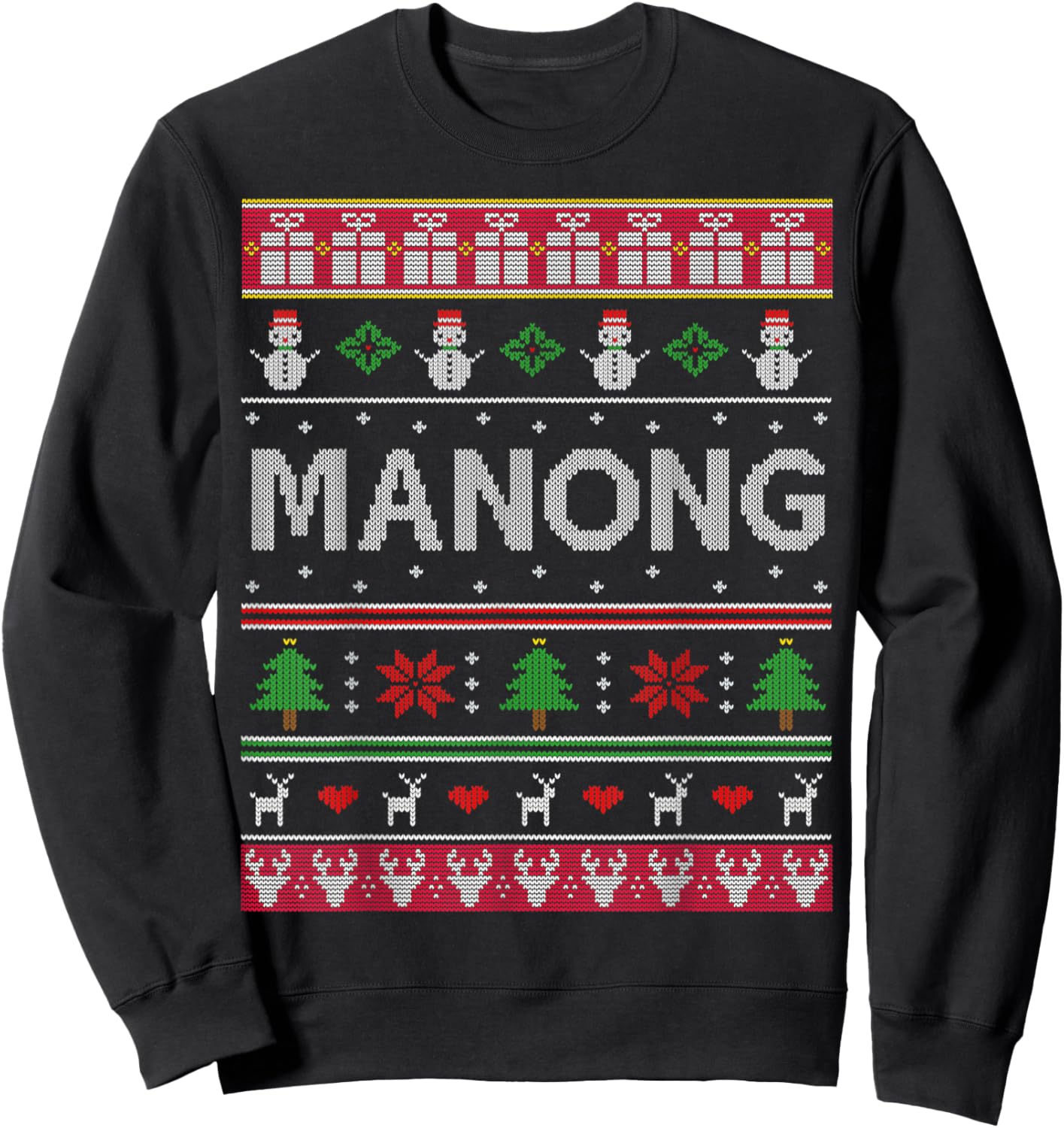 Manong Filipino Grandpa Gifts for Christmas from grandkids Sweatshirt - Sweatshirt | Black