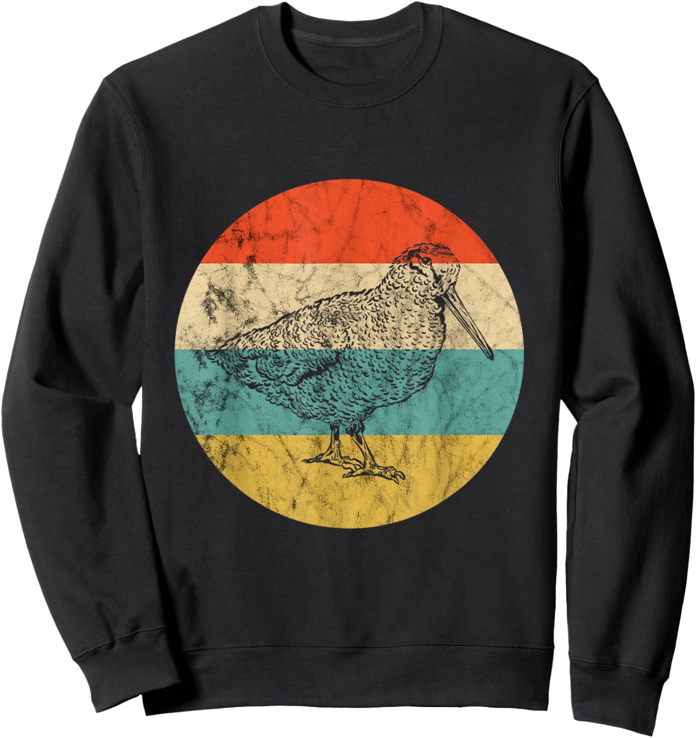 Woodcock Retro Vintage Timberdoodle Woodcock Lover Bogsucker Sweatshirt - Sweatshirt | Black