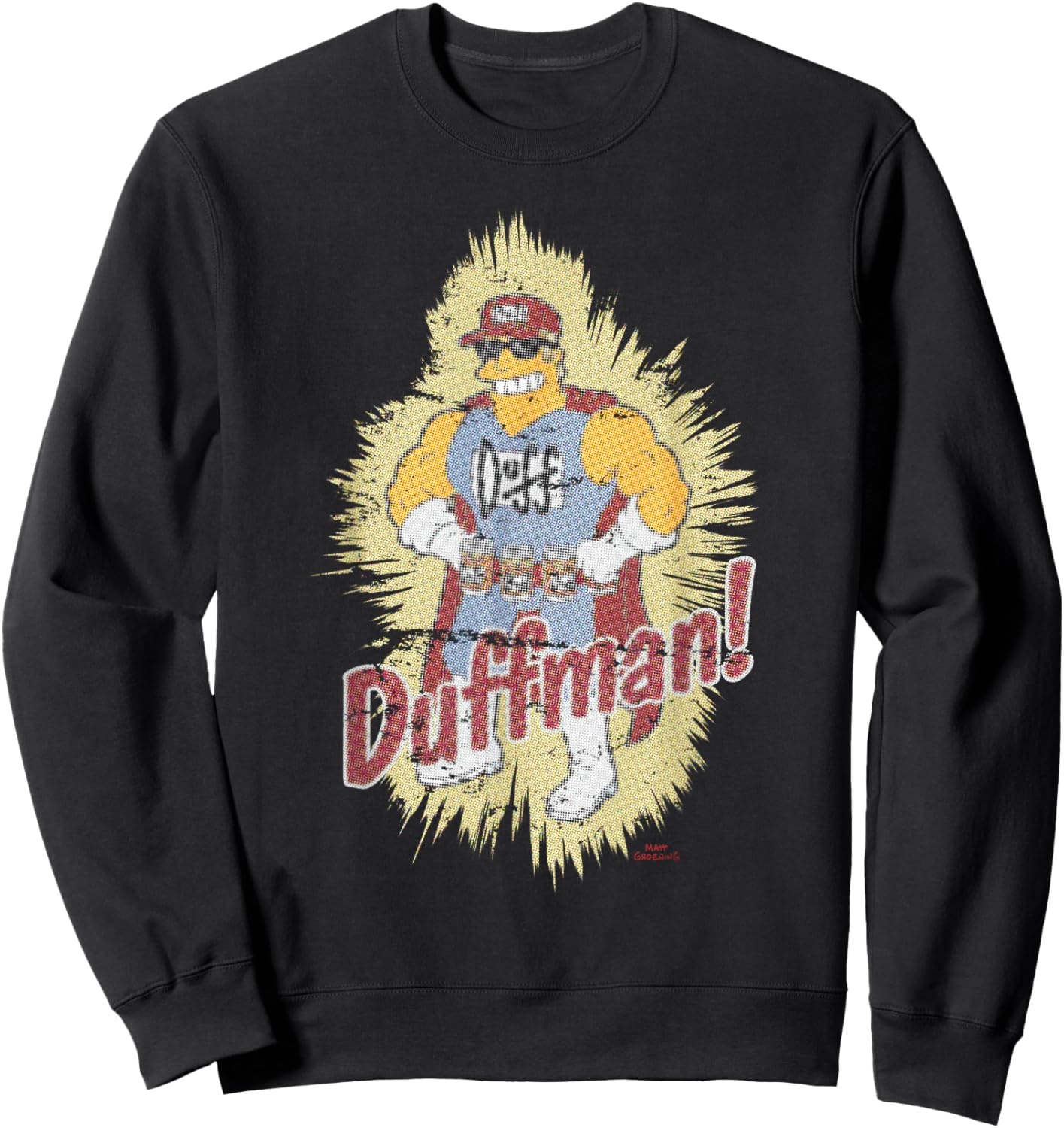 The Simpsons Duffman Standing Portrait Sweatshirt - Sweatshirt | Black