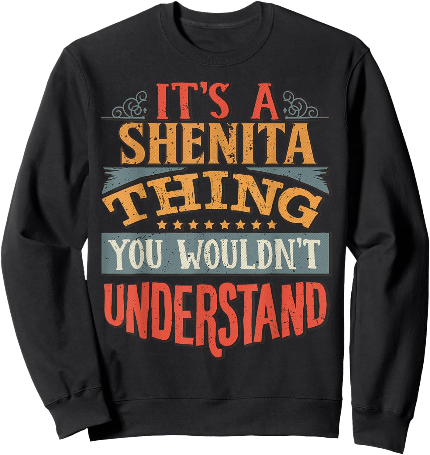 Shenita Name Sweatshirt - Sweatshirt | Black