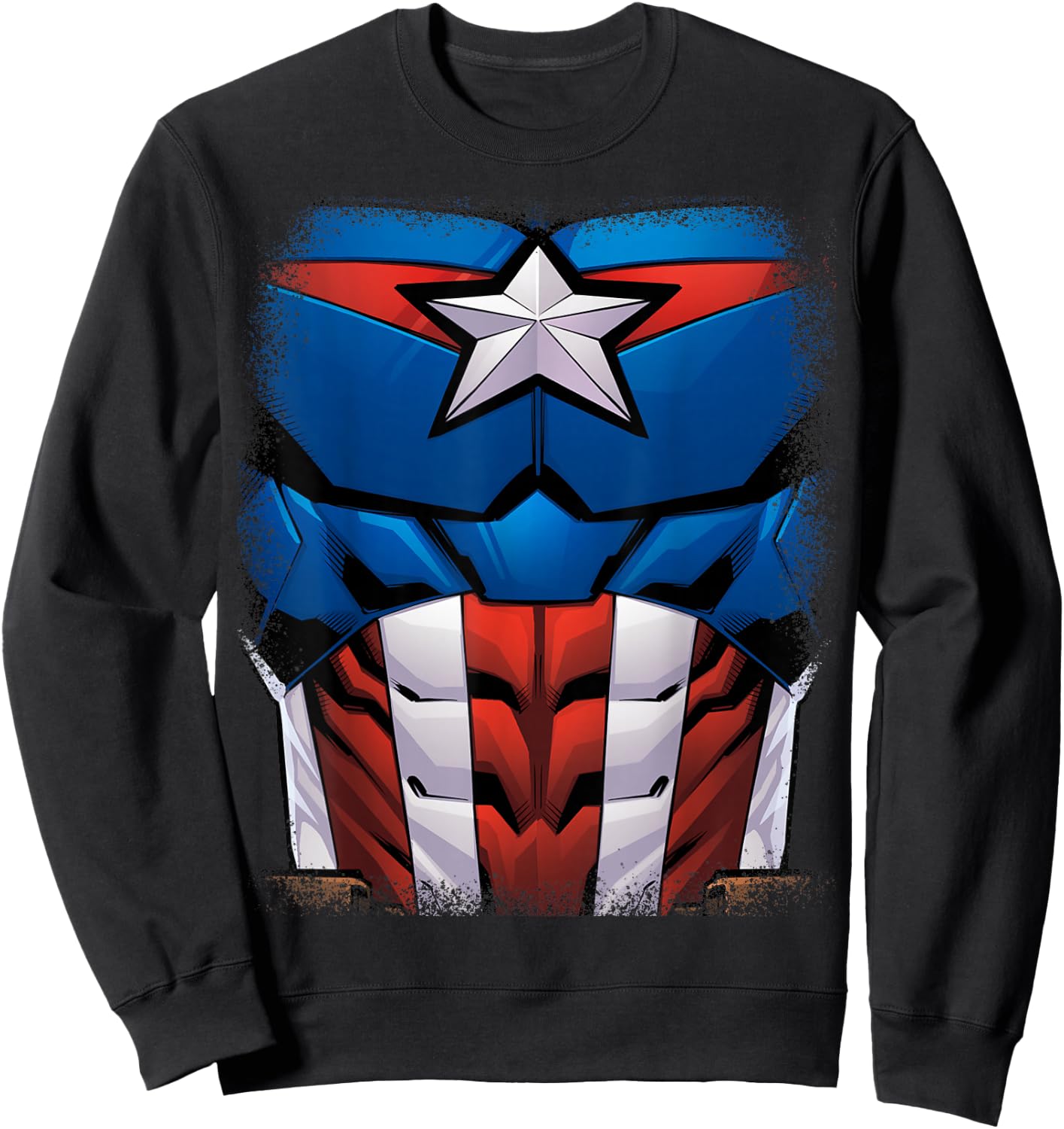 Marvel Captain America Animated Avengers Halloween Costume Sweatshirt - Sweatshirt | Black
