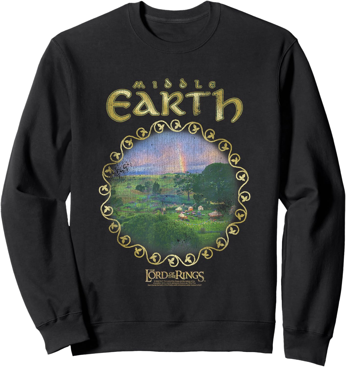 The Lord of The Rings Middle Earth Framed Landscape Movie Sweatshirt - Sweatshirt | Black