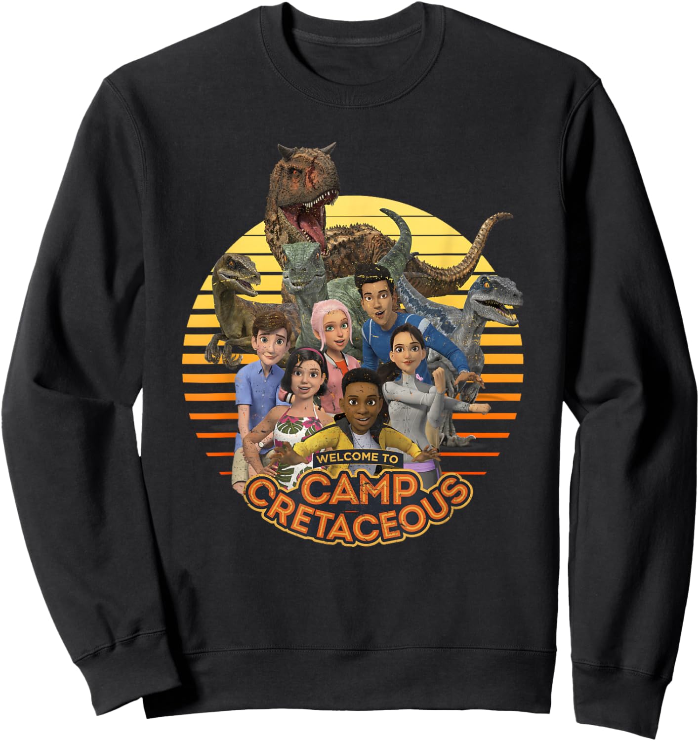 Jurassic World: Camp Cretaceous Group Shot Welcome Small Sweatshirt - Sweatshirt | Black