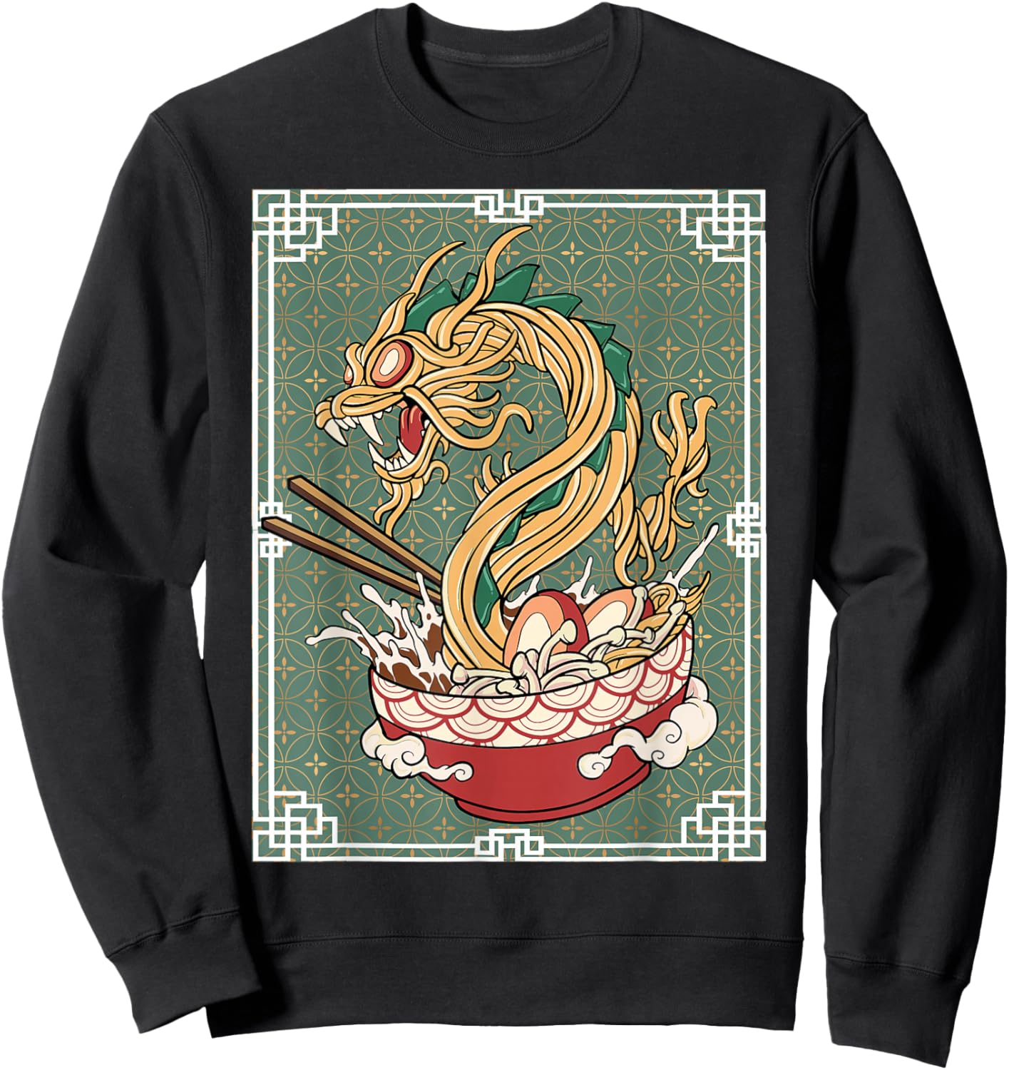 Ramen Dragon Japanese noodles soup Sweatshirt - Sweatshirt | Black