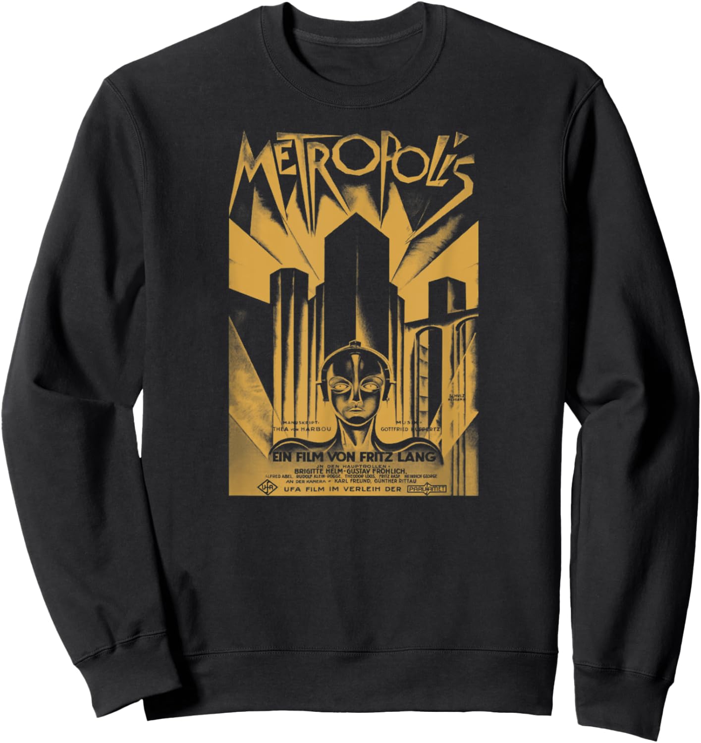 METROPOLIS (Halftone, high detail print) Sweatshirt - Sweatshirt | Black