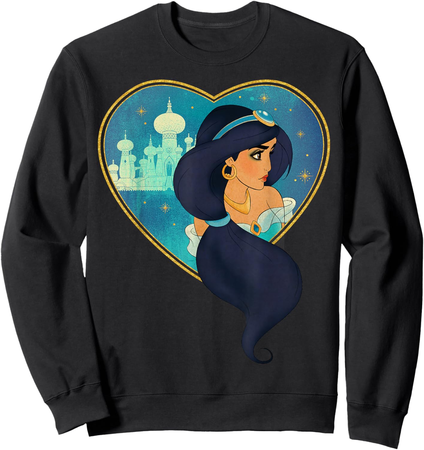 Disney Princess Jasmine Agrabah Heart Sweatshirt - Sweatshirt | Black