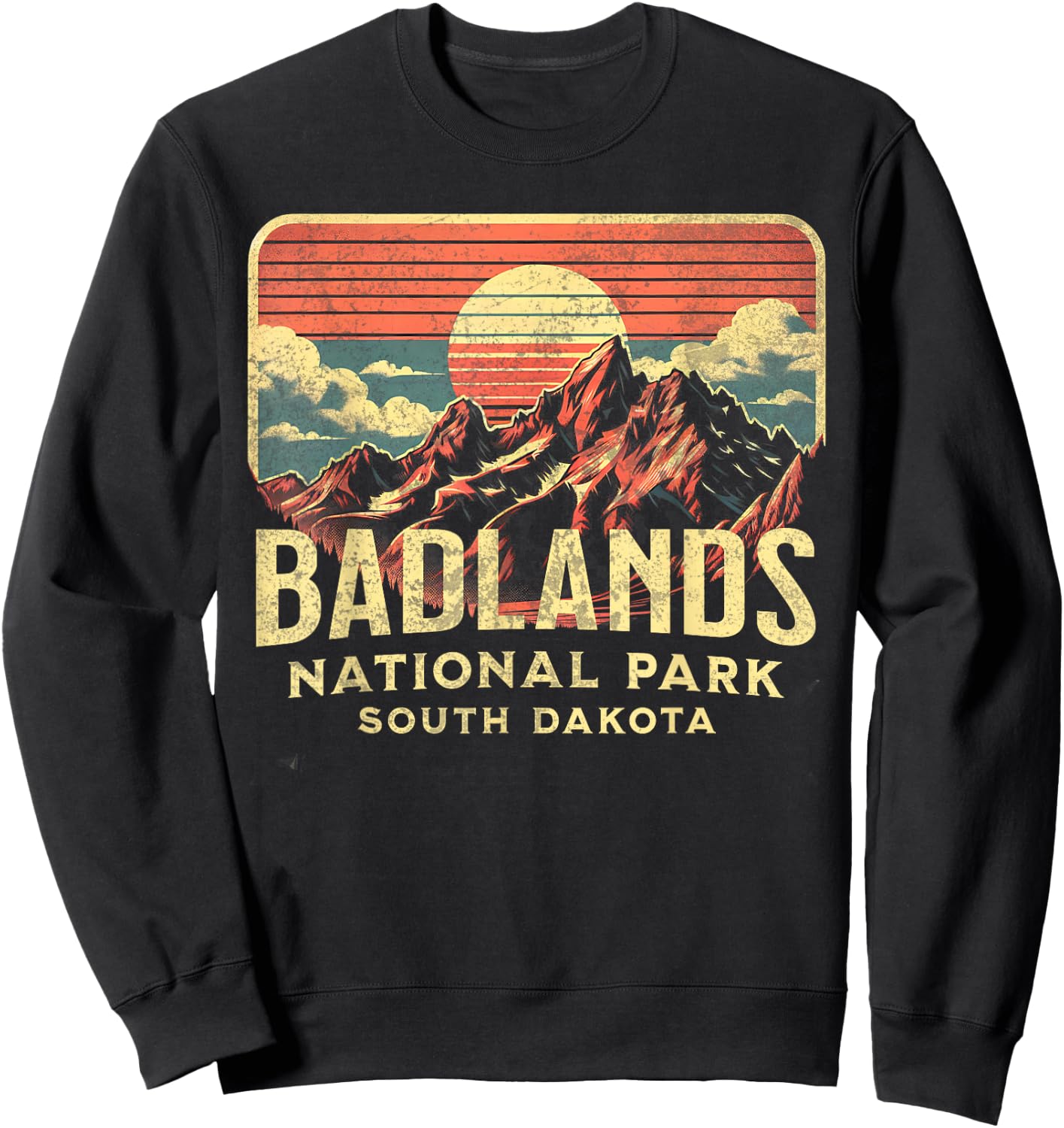 Badlands National Park , Small, Blue Sweatshirt - Sweatshirt | Black