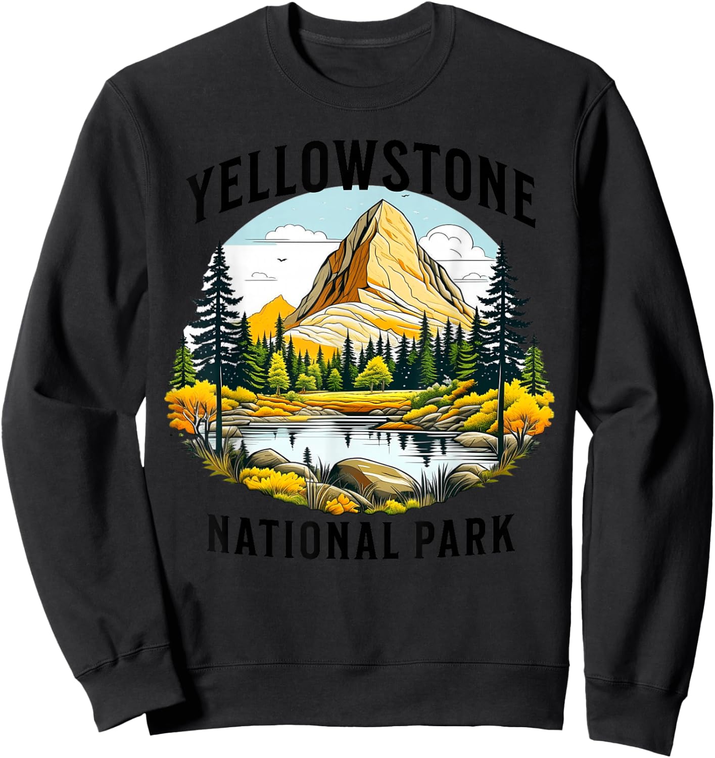 Yellowstone National Park Sweatshirt - Sweatshirt | Black