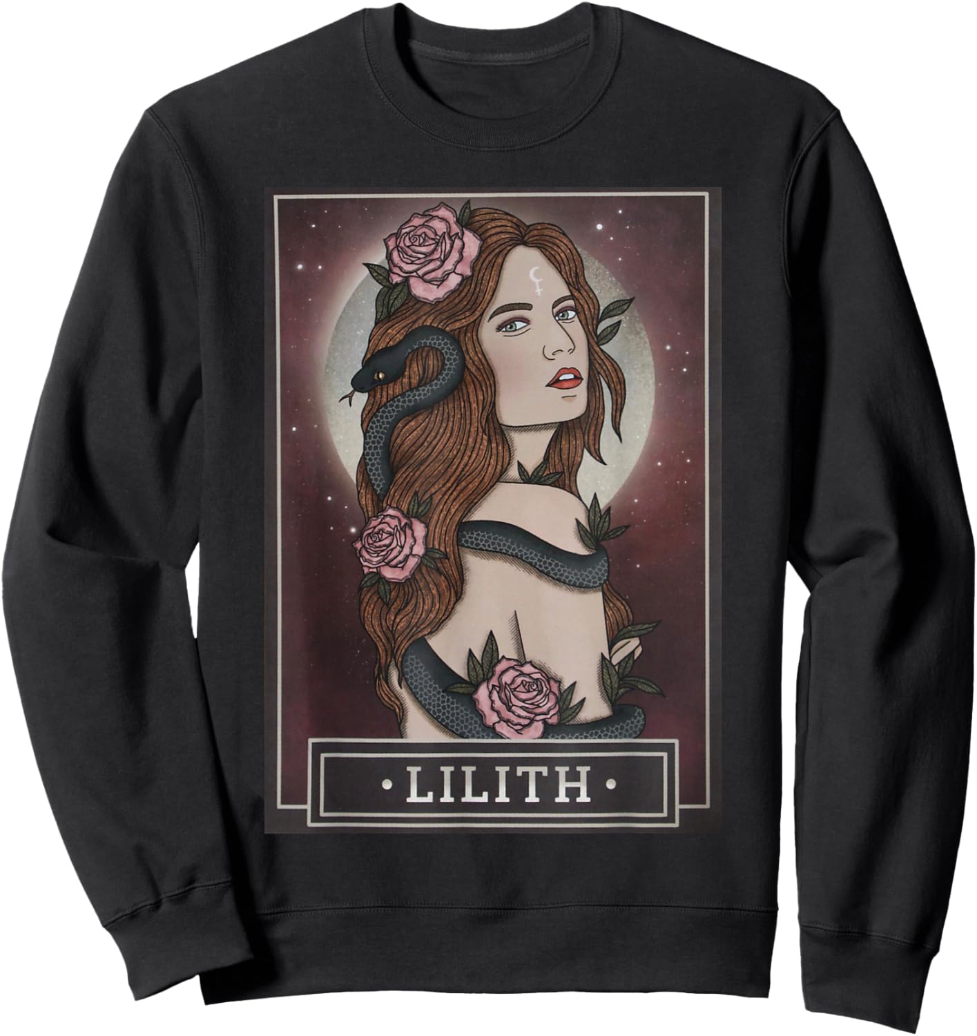 Lilith | Goddess | Tarot Card | Book of Shadows Sweatshirt - Sweatshirt | Black