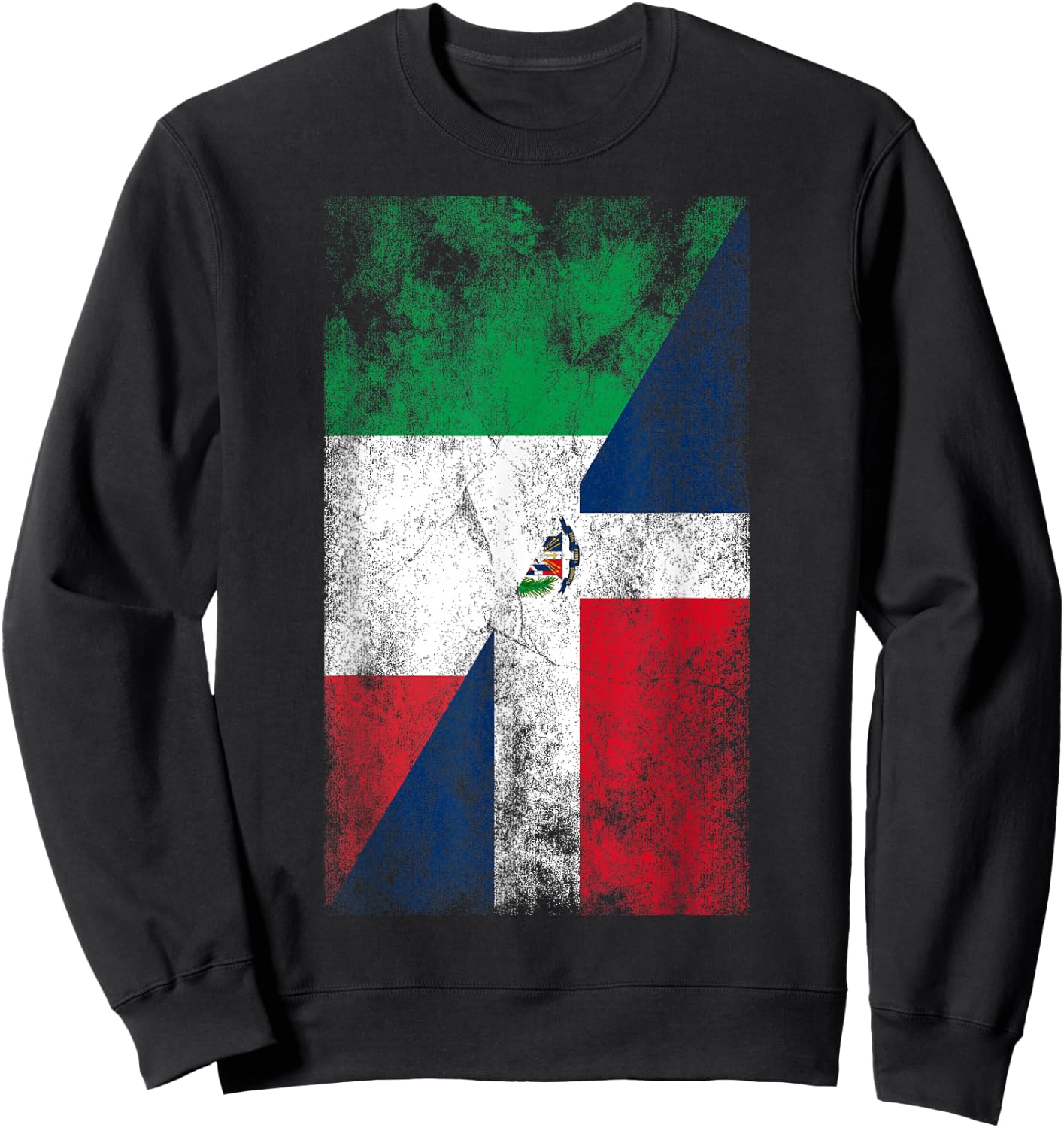 Italy & Dominican Republic Flags - Italian Dominican Sweatshirt - Sweatshirt | Black