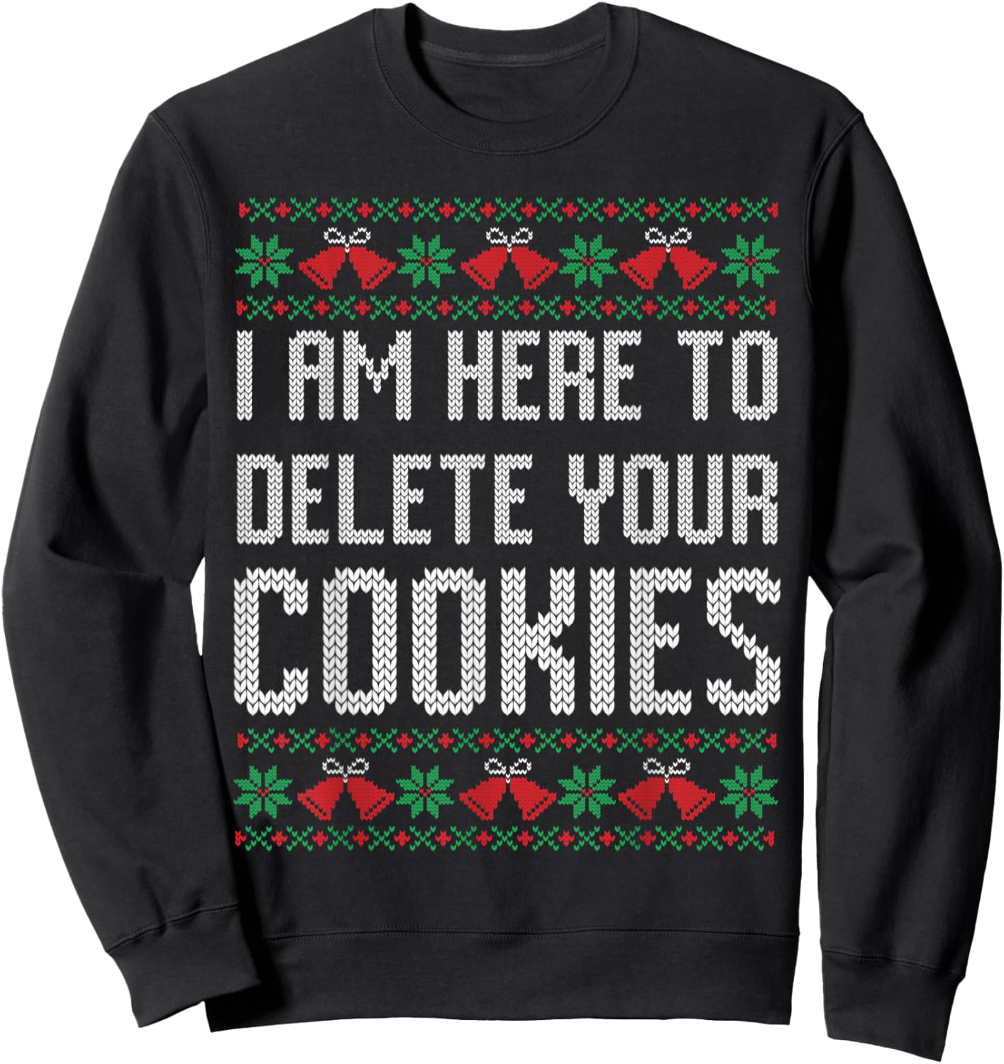 Funny ugly Christmas sweater computer geek Christmas pajama Sweatshirt - Sweatshirt | Black