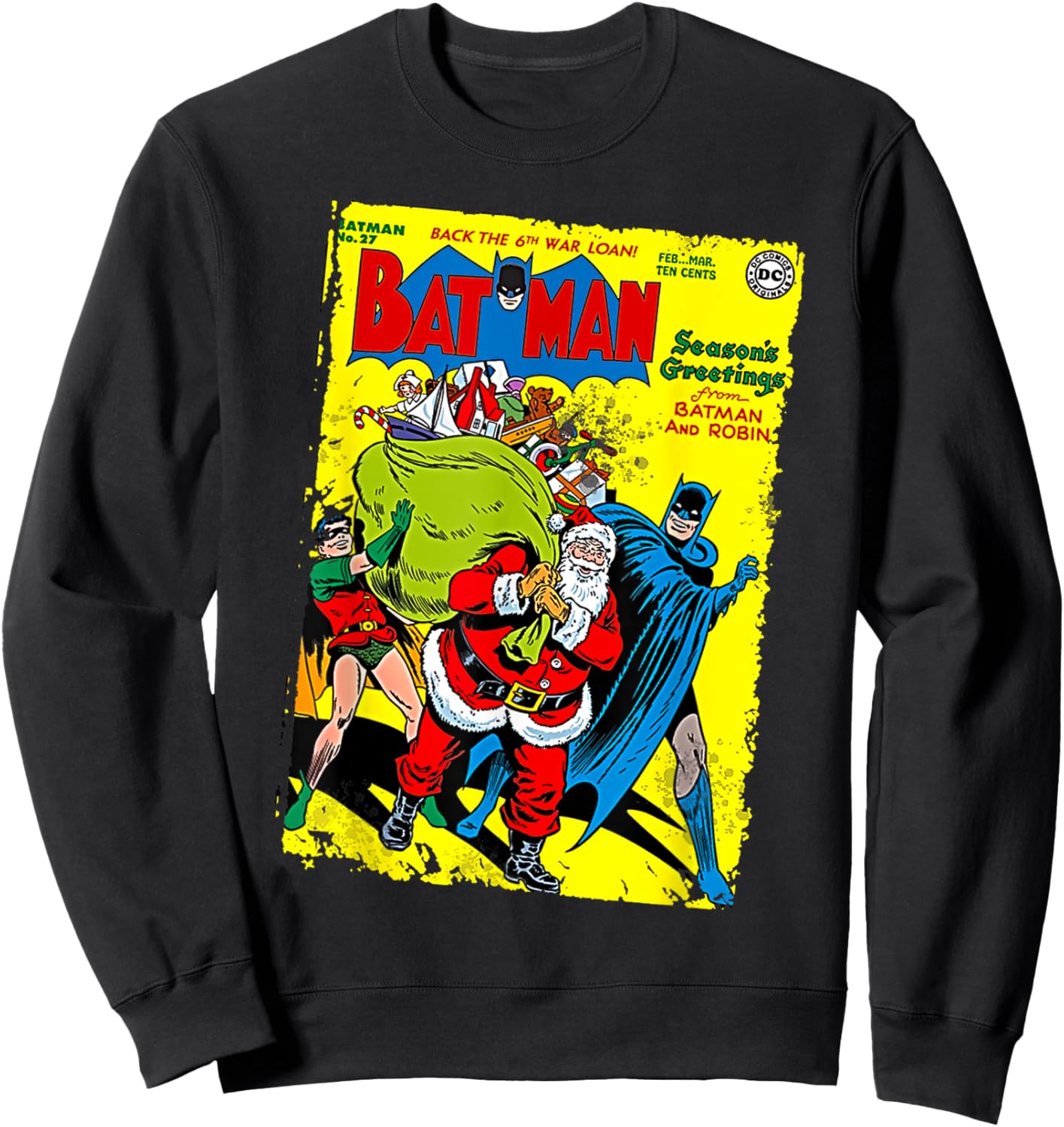 DC Batman Cover 27 Xmas Sweatshirt - Sweatshirt | Black