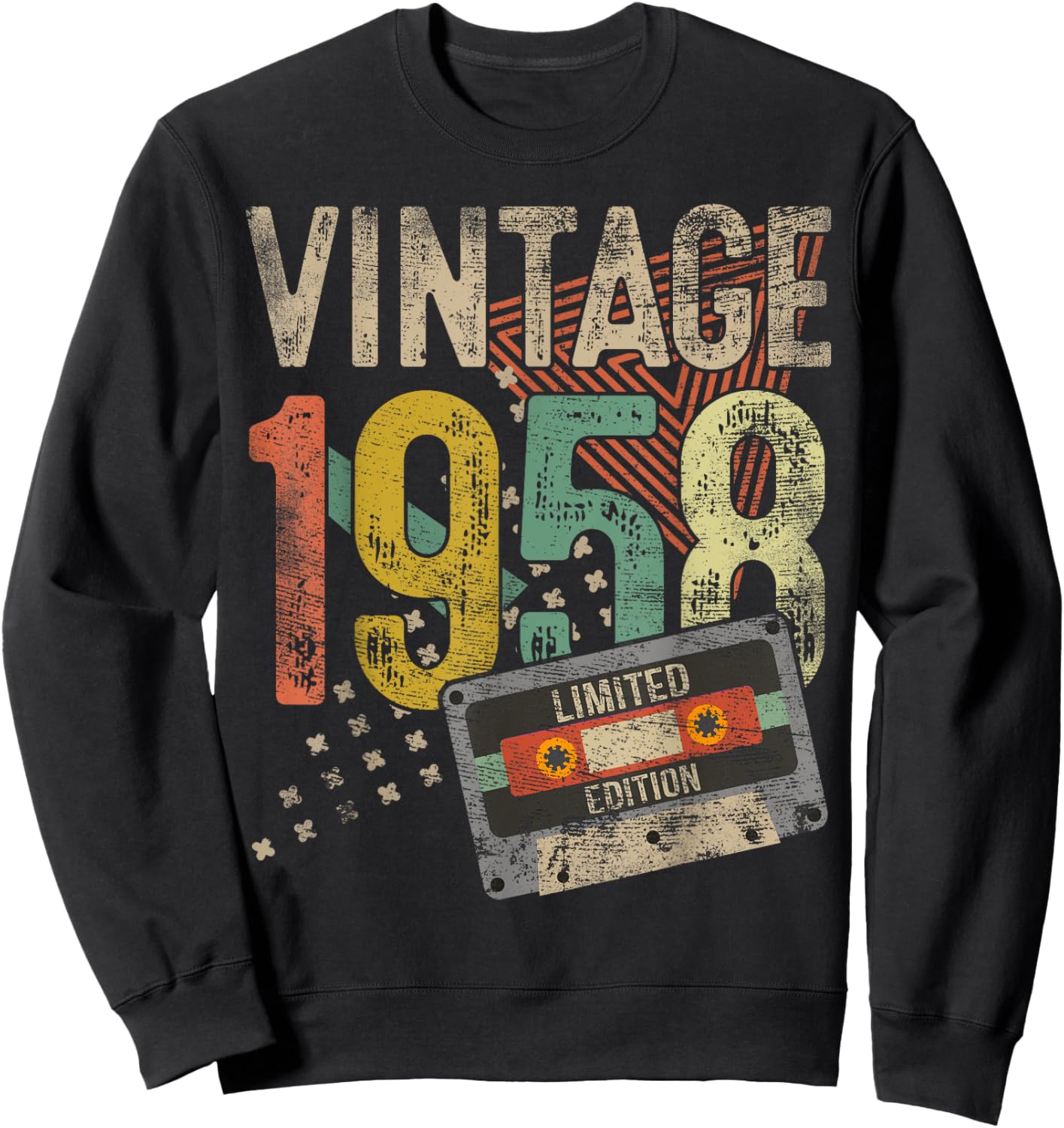 Vintage 1958 67th Birthday Gifts Women 67 Year Old Sweatshirt - Sweatshirt | Black