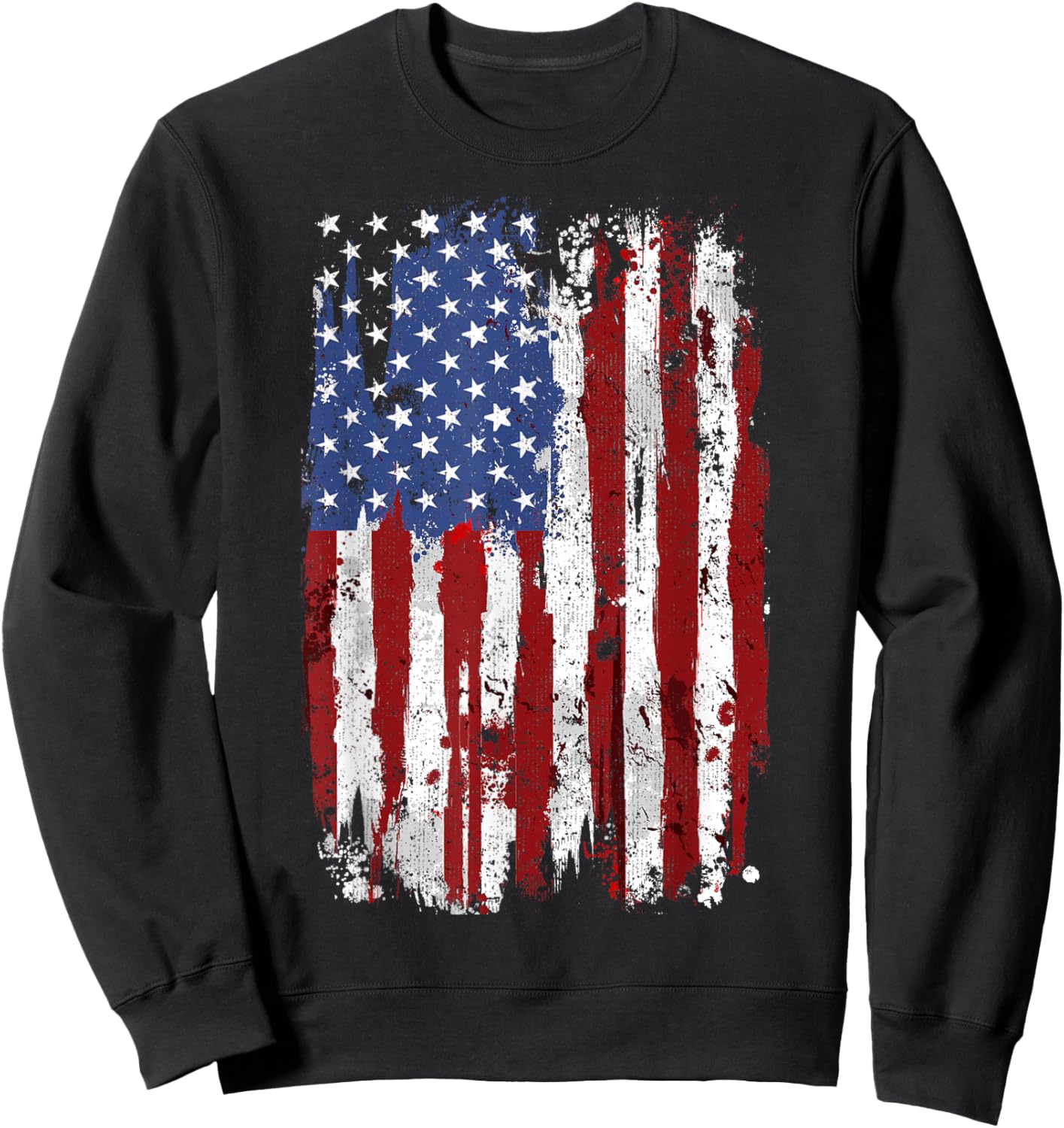 USA Flag American Flag USA USA 4th of July Sweatshirt - Sweatshirt | Black