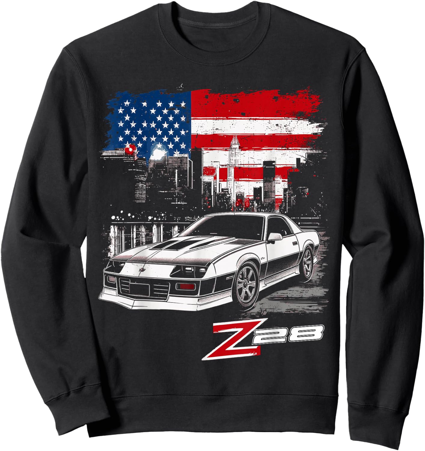 1980's IROC, IROC-Z Muscle Car American Muscle Retro Z28 Sweatshirt - Sweatshirt | Black