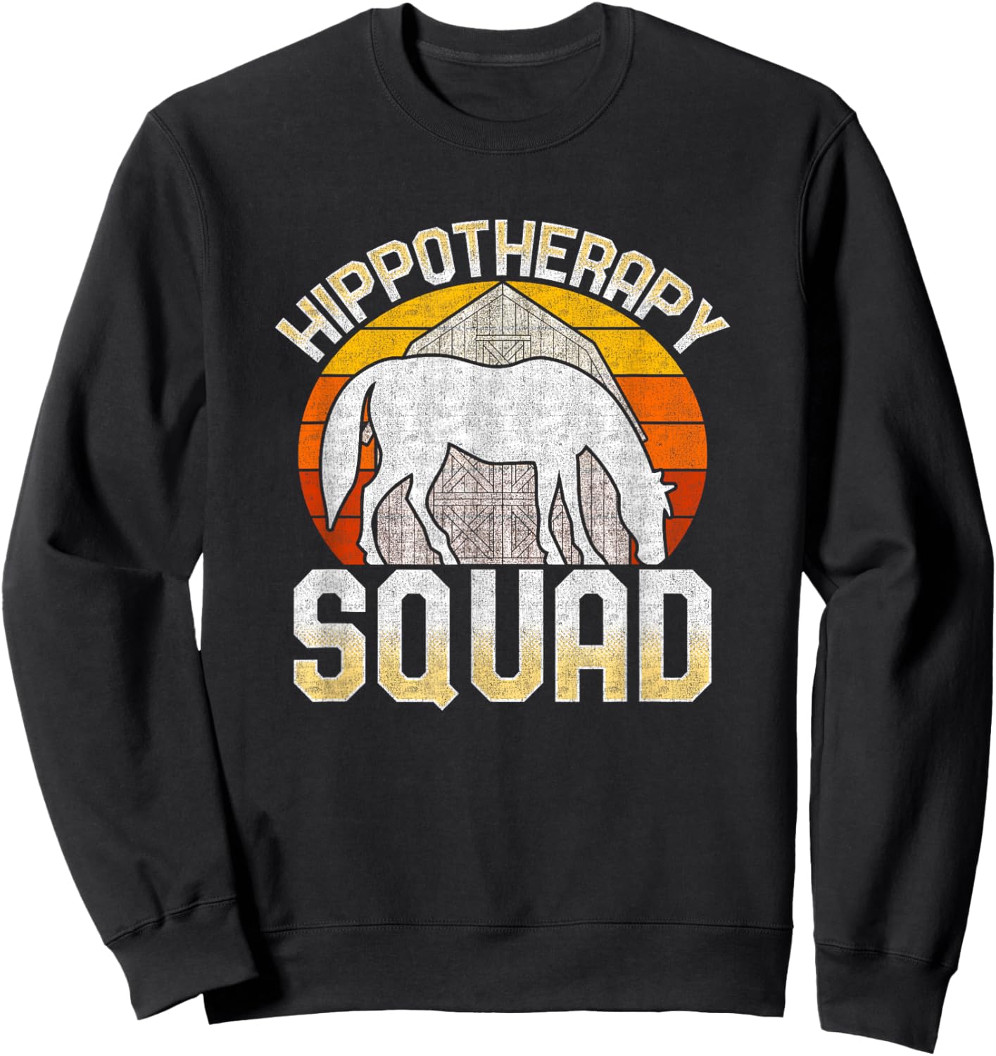 Equine Assisted Horse Therapy Therapist Hippotherapy Squad Sweatshirt - Sweatshirt | Black