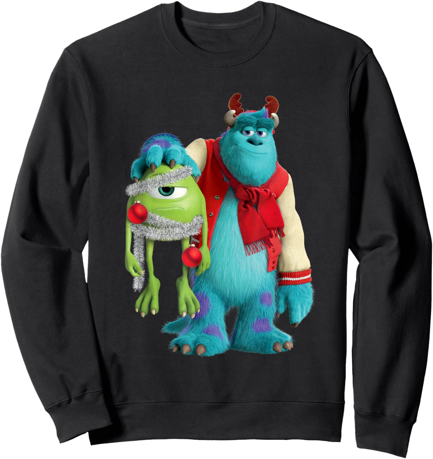 Disney Pixar Monsters University Mike Sulley Funny Holiday Sweatshirt - Sweatshirt | Black