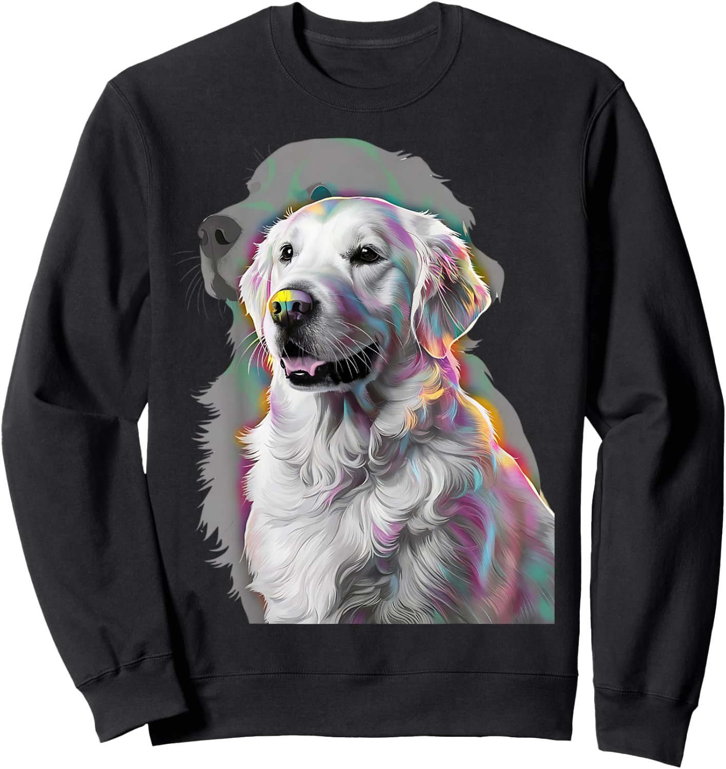 Cute Golden Retriever Gifts Christmas Women Men Kids Funny Sweatshirt - Sweatshirt | Black