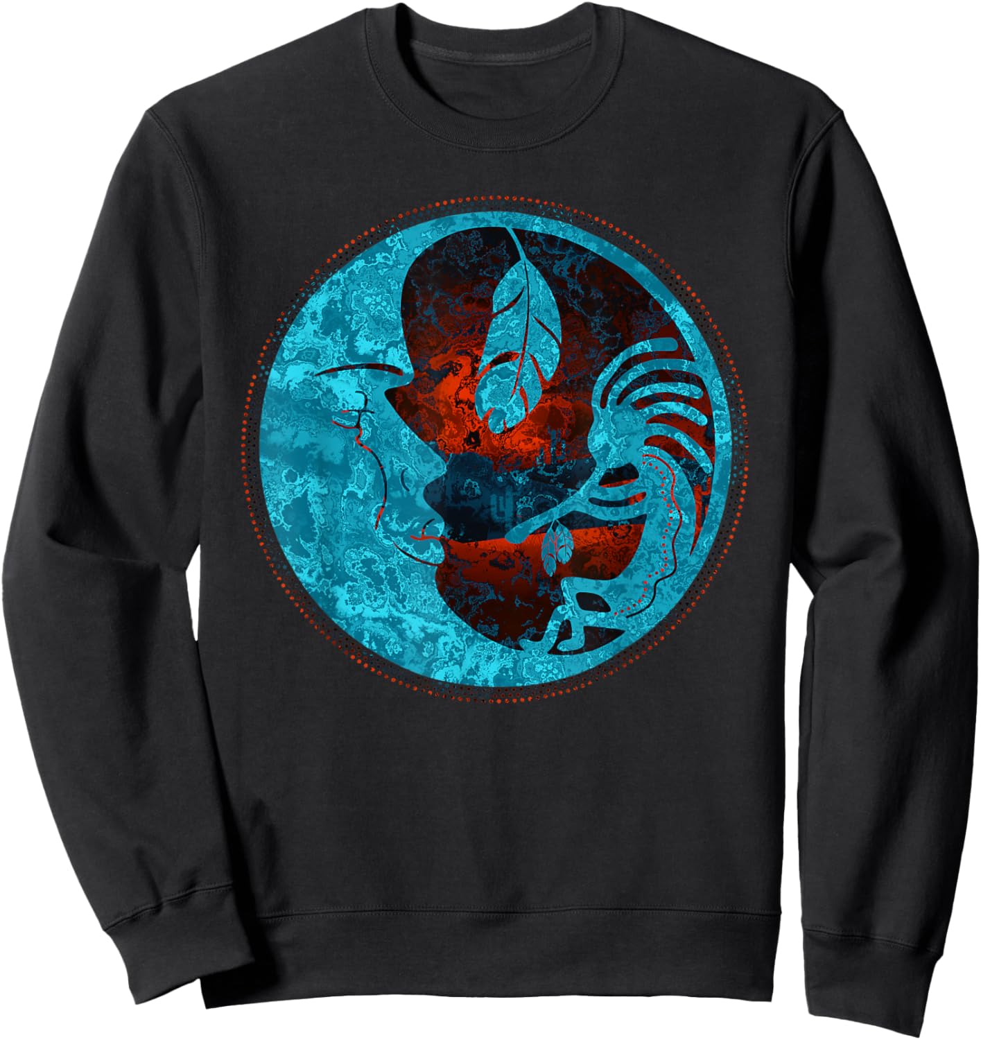 Kokopelli plays for the moon 3 - Fan Fun Sweatshirt - Sweatshirt | Black