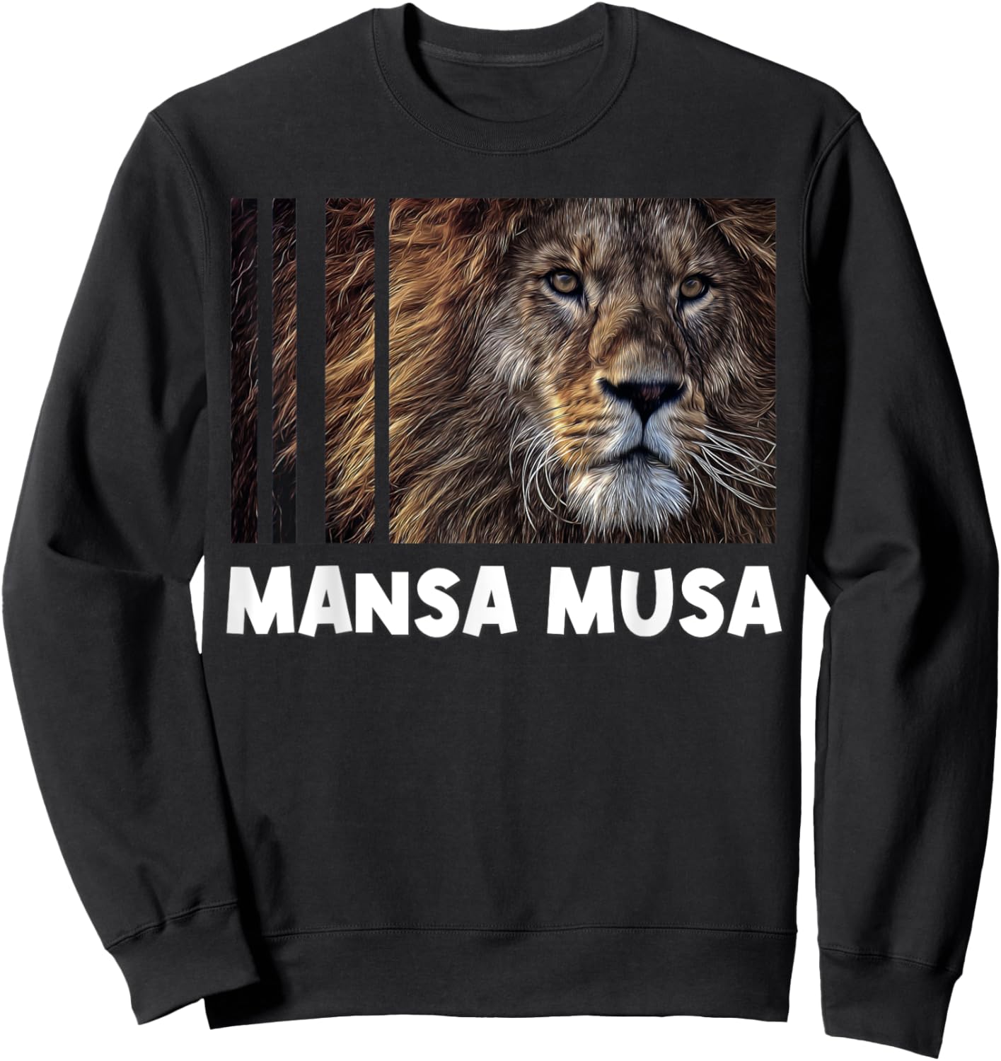 Mansa Musa Lion Sweatshirt - Sweatshirt | Black