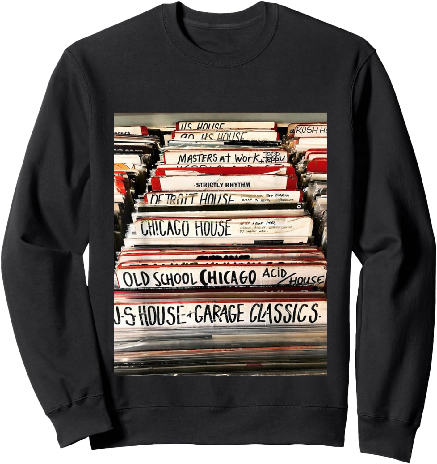 House Music Vinyl Record Deep Soulful House DJ Sweatshirt - Sweatshirt | Black