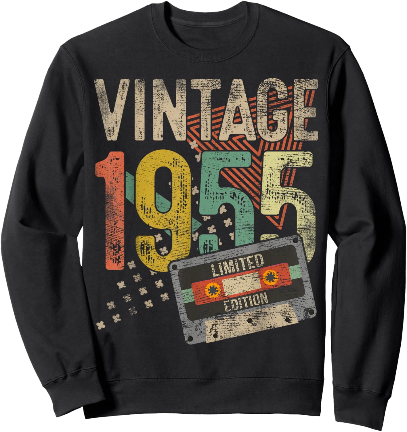 Vintage 1955 70th Birthday Gifts Women 70 Year Old Sweatshirt - Sweatshirt | Black