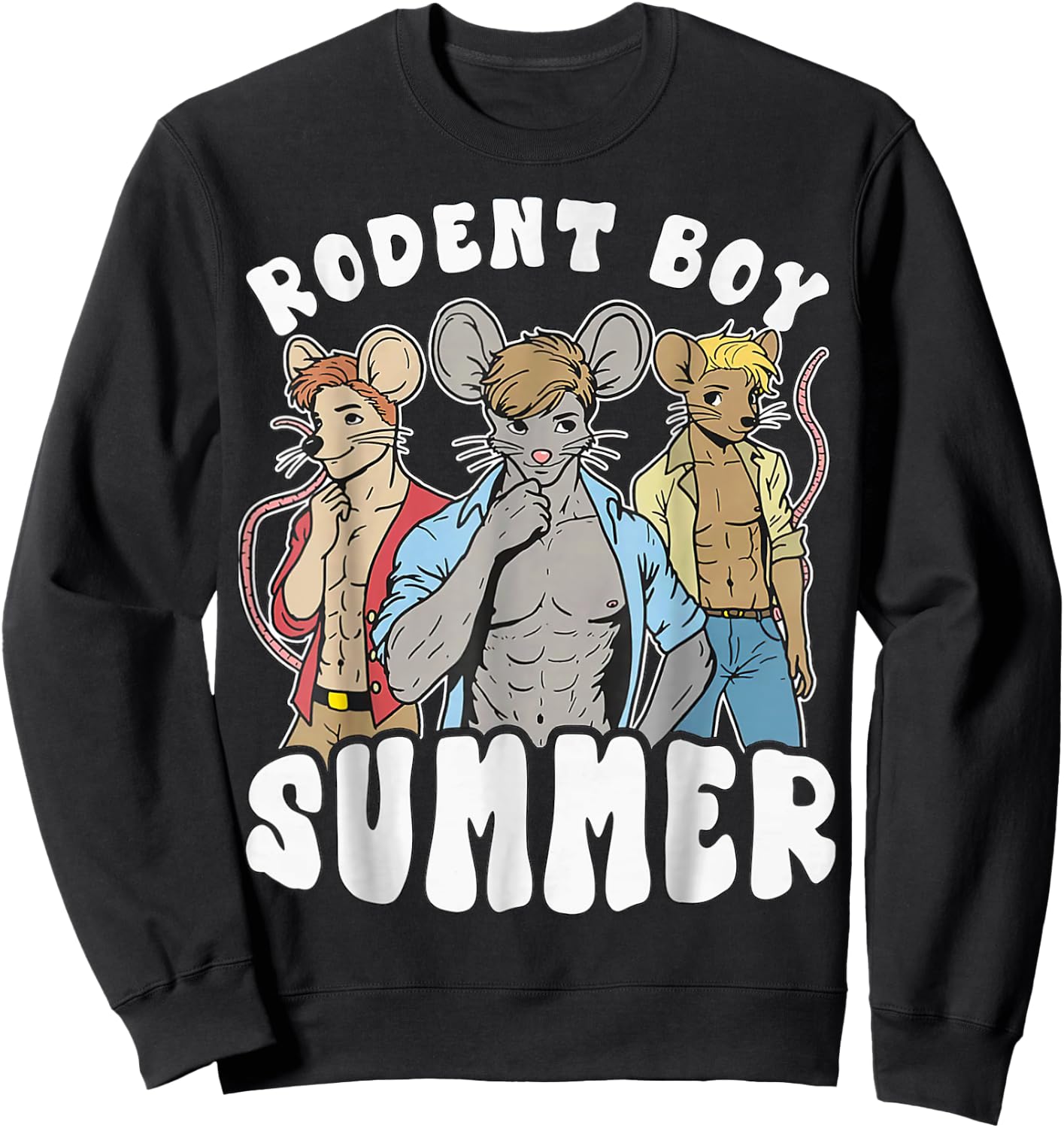 funny Rat Lover Quote Rodent Boy Summer Cool Vacation Rat Sweatshirt - Sweatshirt | Black