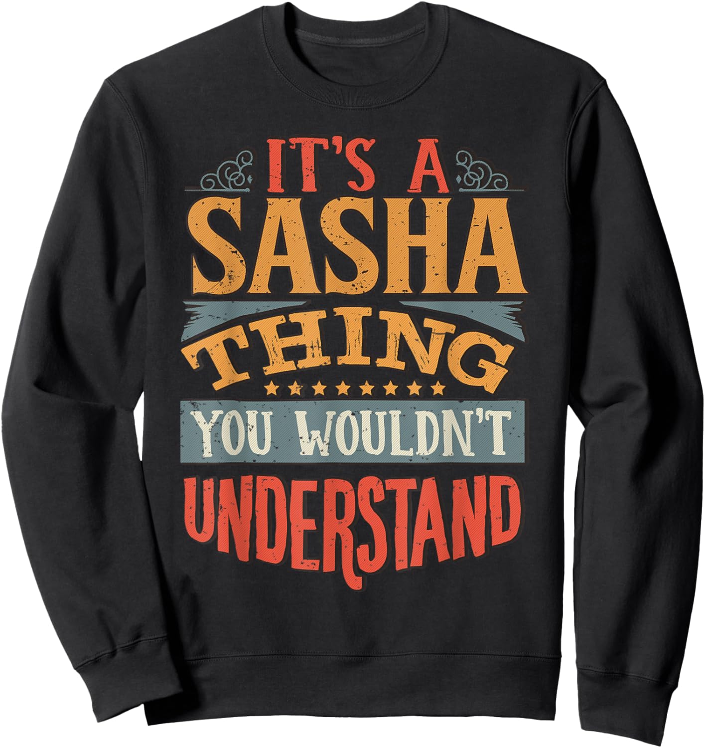 Sasha Name Sweatshirt - Sweatshirt | Black